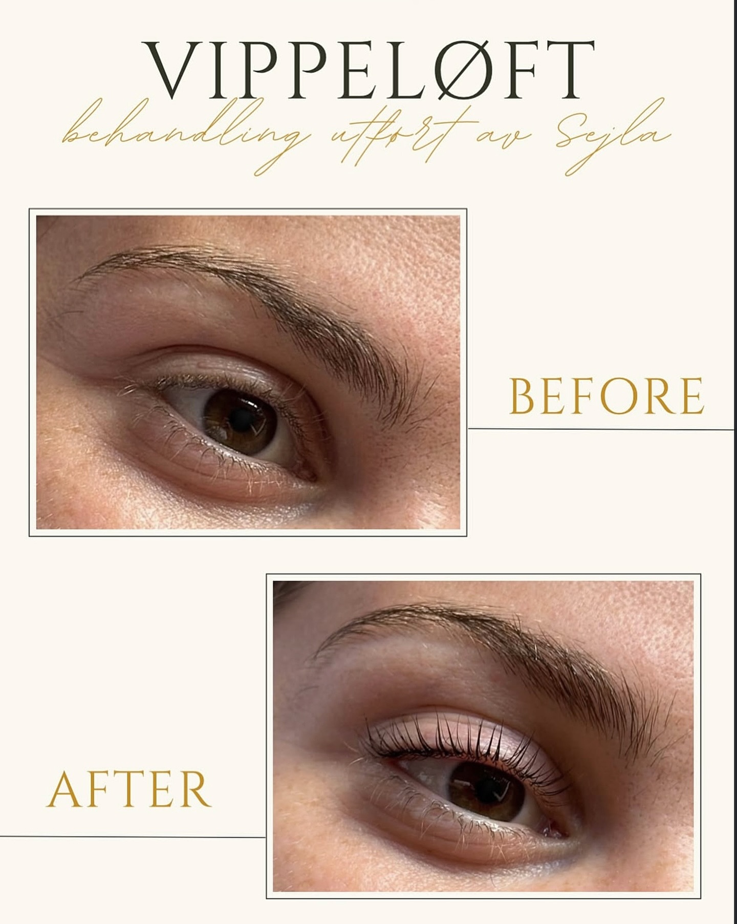 ✨ Vippeløft utført av Sejla ✨
Se hvor vakkert naturlige vipper kan fremheves med et skånsomt vippeløft!
Resultatet gir et åpent og friskt blikk.
Perfekt for deg som ønsker et naturlig, men markert uttrykk 🤍
📍 Utført av Sejla hos JK Beauty
📅 Book din time i dag og gi vippene dine det lille ekstra!
#JKBeauty #Vippeløft #NaturligSkjønnhet #Lashlift #fargingavvipper
