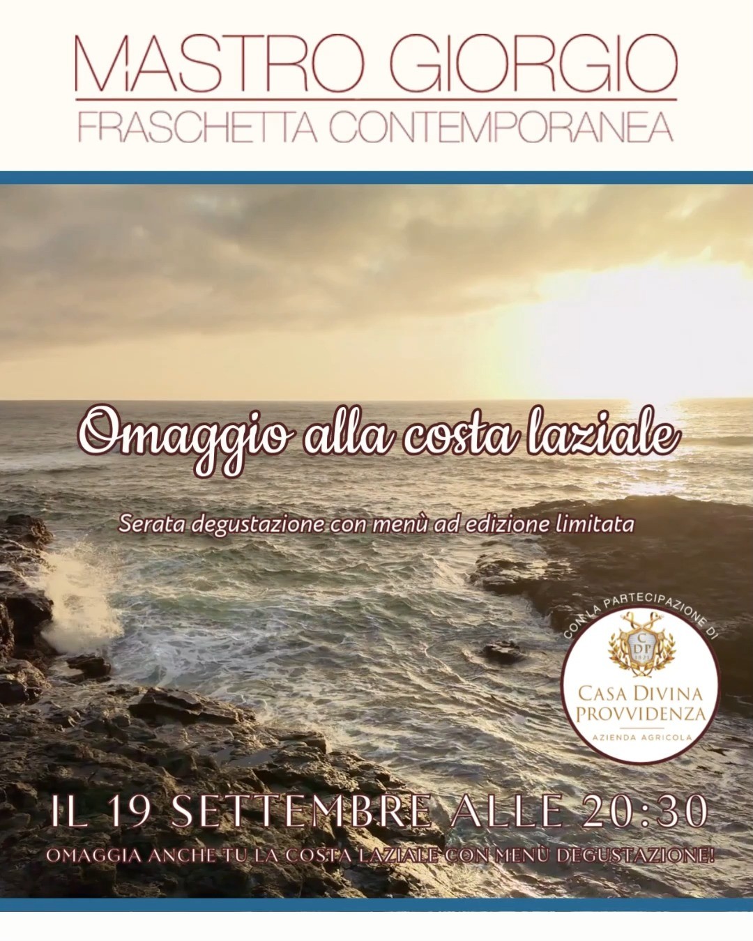 𝑽𝒆𝒏𝒆𝒓𝒅𝒊̀ 19 𝑺𝒆𝒕𝒕𝒆𝒎𝒃𝒓𝒆: 𝒊𝒍 𝒏𝒐𝒔𝒕𝒓𝒐 𝒎𝒆𝒏𝒖̀ 𝒅𝒆𝒈𝒖𝒔𝒕𝒂𝒛𝒊𝒐𝒏𝒆 𝒊𝒏 𝒆𝒅𝒊𝒛𝒊𝒐𝒏𝒆 𝒍𝒊𝒎𝒊𝒕𝒂𝒕𝒂!
𝑈𝑛 𝑒𝑣𝑒𝑛𝑡𝑜 𝑢𝑛𝑖𝑐𝑜, 𝑢𝑛 𝑚𝑒𝑛𝑢̀ 𝑠𝑝𝑒𝑐𝑖𝑎𝑙𝑒. 𝑉𝑖 𝑝𝑟𝑒𝑠𝑒𝑛𝑡𝑖𝑎𝑚𝑜 𝑙𝑎 𝑛𝑜𝑠𝑡𝑟𝑎 𝑝𝑒𝑟𝑠𝑜𝑛𝑎𝑙𝑒 𝑖𝑛𝑡𝑒𝑟𝑝𝑟𝑒𝑡𝑎𝑧𝑖𝑜𝑛𝑒 𝑑𝑒𝑙𝑙𝑎 "𝑉𝑖𝑙𝑙𝑒𝑔𝑔𝑖𝑎𝑡𝑢𝑟𝑎 𝑑𝑒𝑙 𝑔𝑢𝑠𝑡𝑜", 𝑢𝑛𝑎 𝑠𝑒𝑟𝑎𝑡𝑎 𝑐ℎ𝑒 𝑑𝑒𝑑𝑖𝑐ℎ𝑖𝑎𝑚𝑜 𝑎𝑖 𝑠𝑎𝑝𝑜𝑟𝑖 𝑎𝑢𝑡𝑒𝑛𝑡𝑖𝑐𝑖 𝑑𝑒𝑙𝑙𝑎 𝐶𝑜𝑠𝑡𝑎 𝐿𝑎𝑧𝑖𝑎𝑙𝑒.
Vi aspettiamo il 19 Settembre alle 20:30 per una serata degustazione con menù in edizione limitata, con la partecipazione di Casa Divina Provvidenza.
𝐈𝐧𝐟𝐨 𝐞 𝐏𝐫𝐞𝐧𝐨𝐭𝐚𝐳𝐢𝐨𝐧𝐢
📍 Via Alessandro Volta 36, Testaccio, Roma
📞 06 5741369
🌐 Prenota ora: LINK IN BIO!
#MastroGiorgio #OmaggioAllaCostaLaziale #MenùDegustazione #Testaccio #RomaRistoranti #CucinaDiMare #FoodieRoma #SaporiAutentici #TradizioneEInnovazione #VilleggiaturaDelGusto #ReelItalia #CasaDivinaProvvidenza #Fritturina #Risotto #Lemonissimo