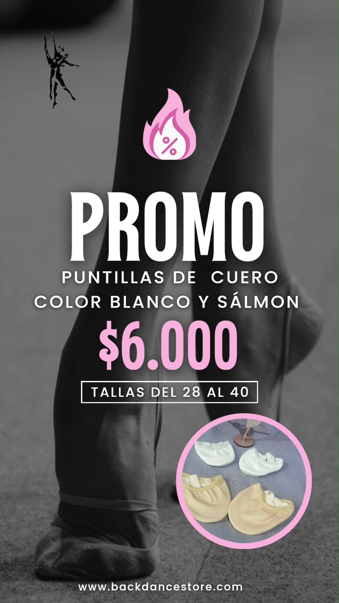 ¡Nueva promoción - Puntillas de Cuero para Danza!
Diseñadas para acompañarte en cada movimiento con estilo y comodidad.
🎨 Colores: Blanco y Salmón
📏 Tallas: Del 28 al 40
💸 Precio: $6000
Ideales para prácticas, ensayos o presentaciones. Flexibles, resistentes y hechas para brillar en el escenario.
¡Lleva tu danza al siguiente nivel! ✨
📲 Escríbenos para reservar las tuyas.
Solo promoción válida en tienda
#PuntillasDeDanza #CalzadoDeDanza #DanzaClásica #Puntillas #Baile #EstiloYMovimiento #danza #puntillas #promocion #dance #dancer
