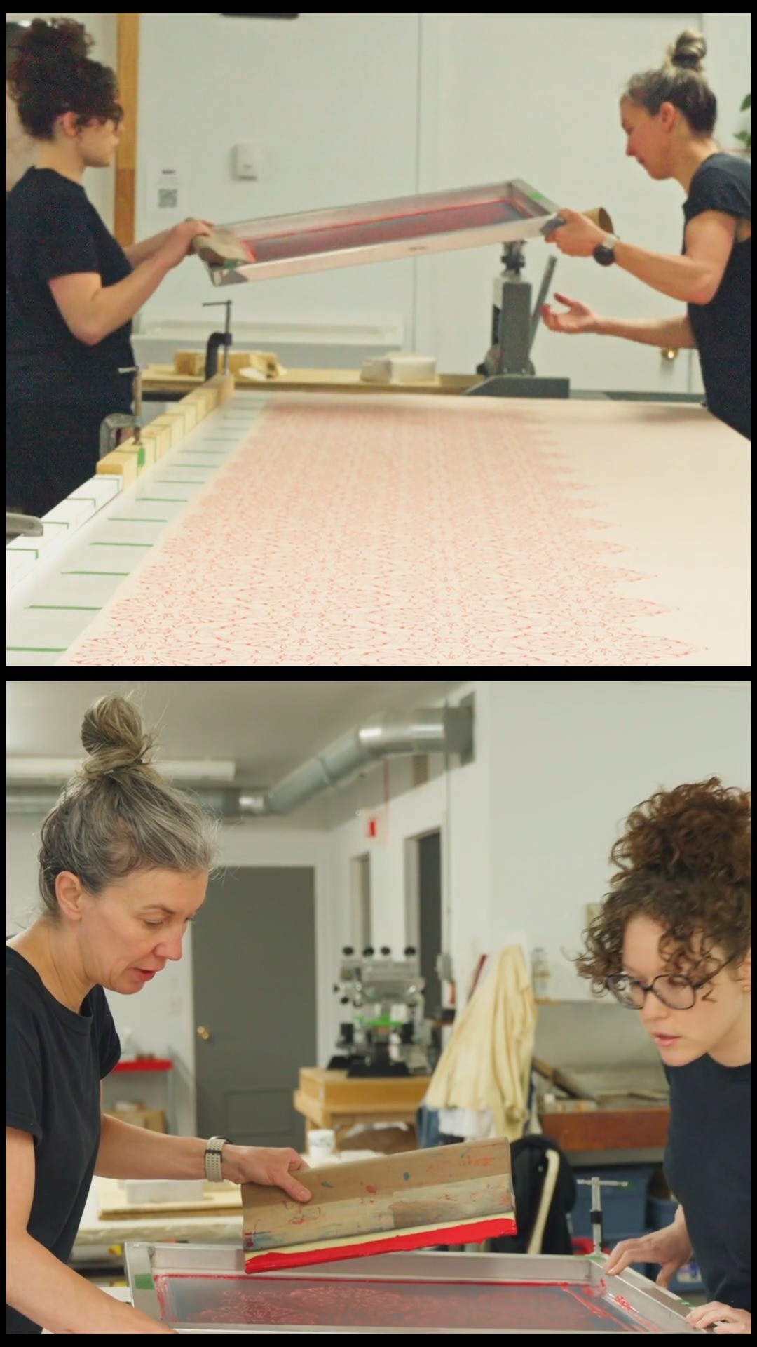 Isabelle Tessier en production pour l'exposition Raconter/rencontrer. Vidéo par Derek Olive