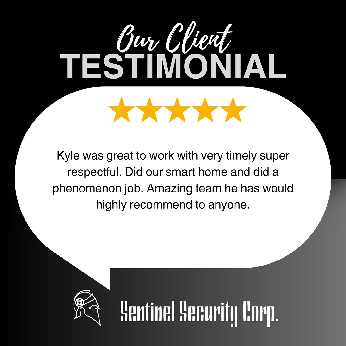 We can't thank our customer enough for taking the time out of their day to leave us such a wonderful review. Your kind words mean a lot and we take pride in our work! Thank you again for this review .
If you're interested in keeping your home or business safe and secure contact us today by visiting our website : sentinelsecurity.tech
#homesecurity #securitysystem #security #smarthome #surveillance #securitycamera #accesscontrol #securitycameras #technology #safety #camera #home #alarm #smartlock #alarmsystem #smarthometechnology #longisland #smallbusiness #businessowner #commercial #residential