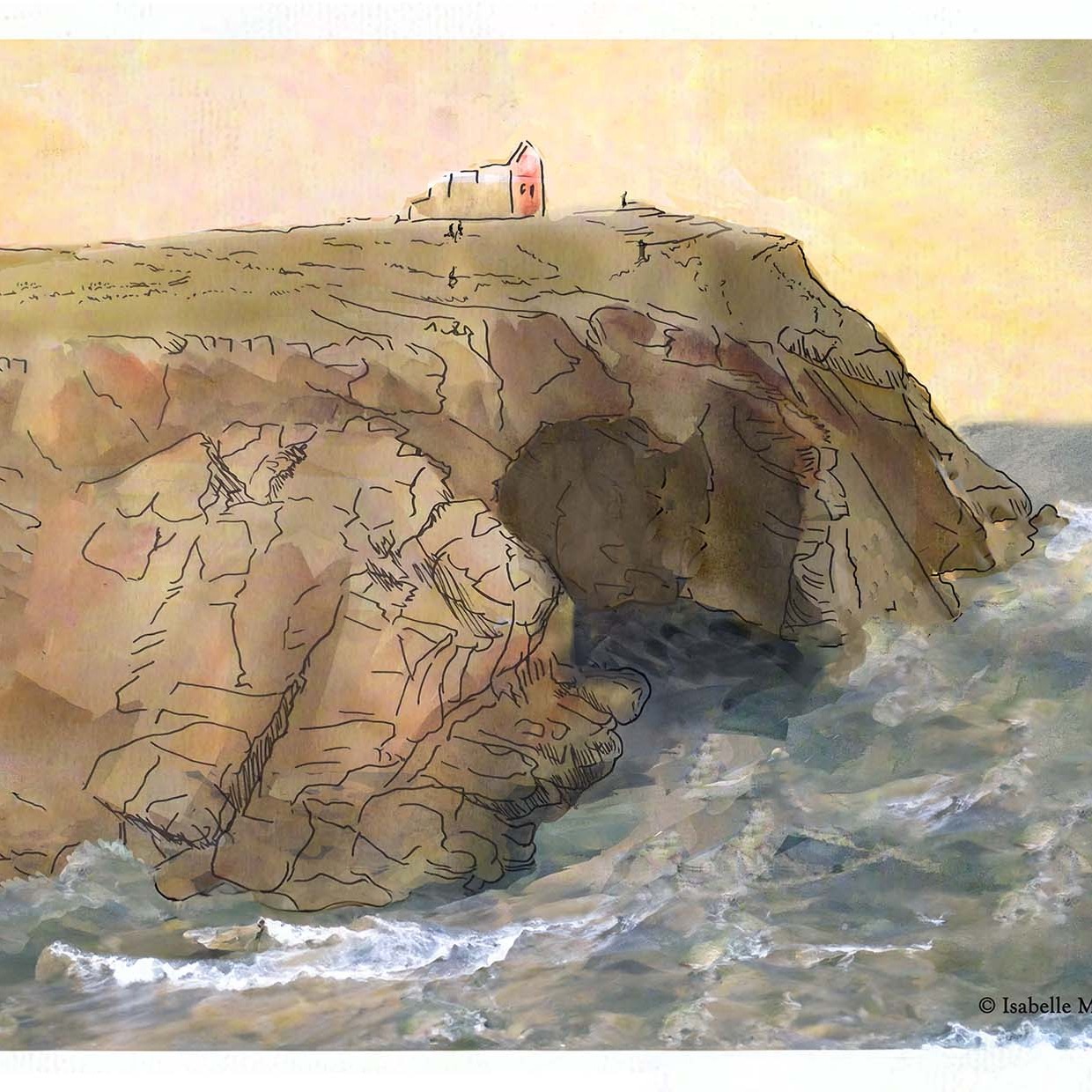 A la pointe de Beg en Aud... la falaise pose... mais les vagues font tout pour me faire perdre le fil de l'eau.
#Quiberon #PresquîleDeQuiberon #PointeBegEnAud #Aquarelle #Peinture #ArtEtMer #CarnetDeVoyage #CôteSauvage #Bretagne