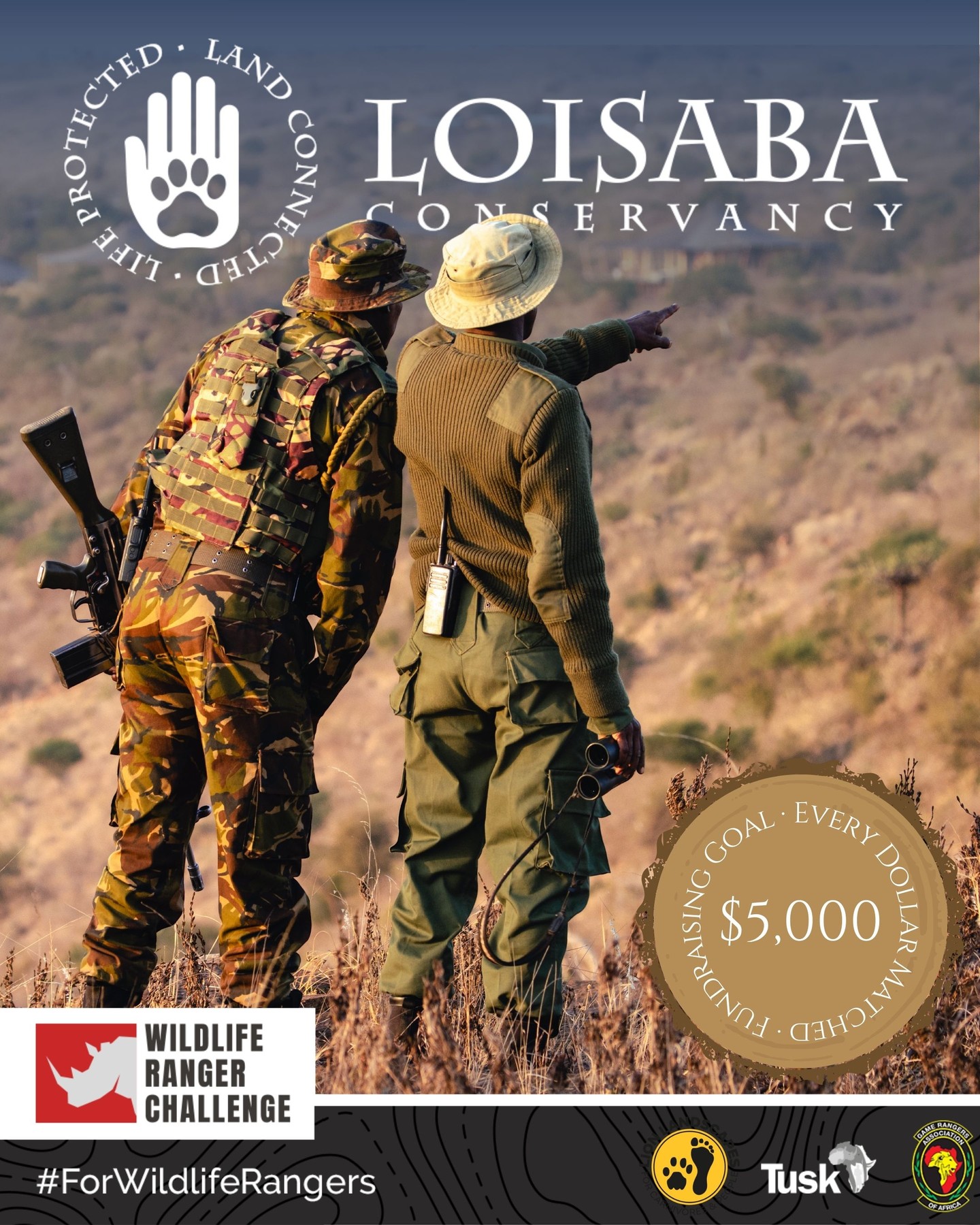 Every donation protects more than just wildlife — it protects the rangers too.
As part of the Wildlife Ranger Challenge, Loisaba is aiming to raise $5,000 to support our ranger team as they patrol and protect 58,000 acres of critical habitat — and beyond.
Organised by @tusk_org, the WRC highlights the diverse roles rangers play: from frontline conservation and anti-poaching to supporting communities and securing wildlife corridors across northern Kenya.
Your donation helps fund:
🛡️ Anti-poaching patrols
🩺 Healthcare and insurance
🎒 Vital equipment and ranger welfare
🧭 Cross-boundary conservation efforts
💥 Every donation is matched by Mark Scheinberg — increasing your impact.
🔗 Donate today: https://wildlife.rangerchallenge.org/campaigns/Loisaba-Conservancy (link in bio)
#WildlifeRangerChallenge #ForWildlifeRangers #LoisabaConservancy #LandConnectedLifeProtected #FrontlineConservation #RangersLeadTheWay #RhinoProtection #ProtectWildlife #TuskTrust #ConservationInAction #SupportOurRangers #TrainLikeARanger #LaikipiaConservation #SupportOurRangers @tusk_org @lionlandscapes @gamerangersassociationofafrica