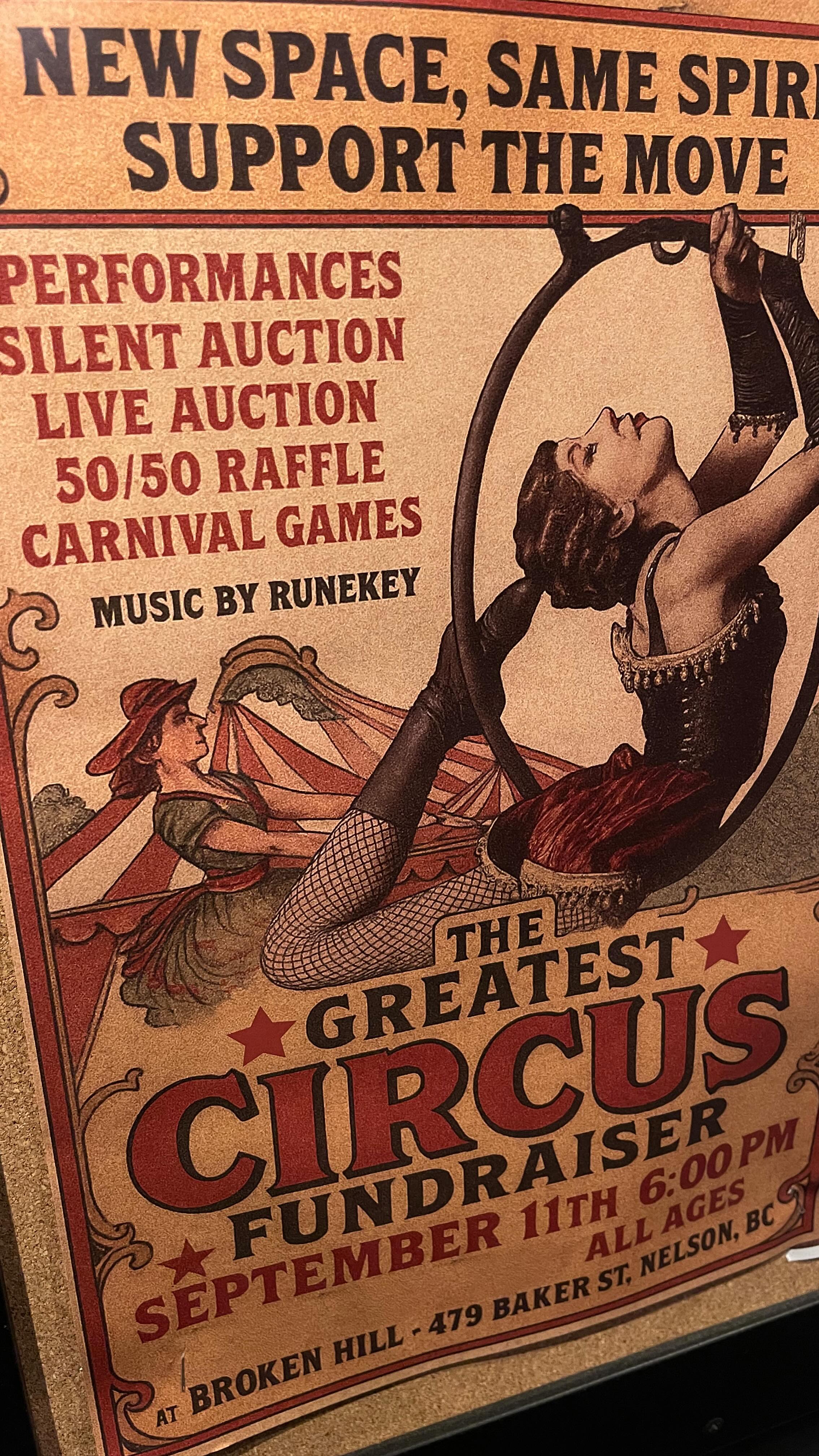 @discovercircus fundraiser tomorrow 6pm.
Enormous thank you to @nelsonbrewingcompany and @bearfacewhisky