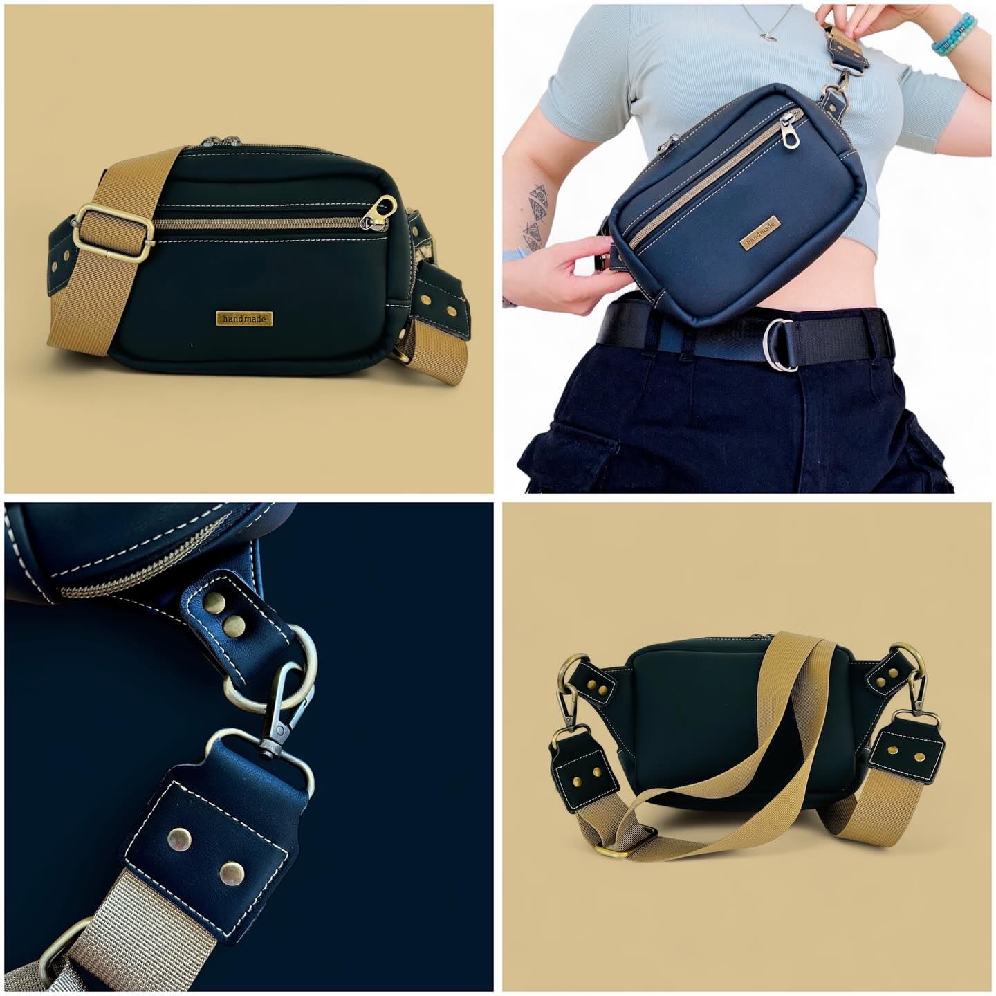 Die neue SARA Bauch- und Umhängetasche gibt es jetzt auf ✨manudesign.ch✨ auch in der Farbe 🖤Black Beauty🖤.
🪡Material:
- Aussenstoff: Kunstleder, Schwarz, verstärkt/steif in der Haptik
- Futter: Rucksacknylon, Mint
- Hardware: Metall, Bronze
- Reissverschlüsse: Kunststoff, metallisiert, Bronze/Schwarz
- Gurtband: Beige-Braun, 4 cm breit
- Innenfach: Netzstoff/leicht elastisch, abgesteppt in der Mitte
📏Masse:
Breite: ca. 21 cm
Höhe: 15 cm
Tiefe: 6 cm
#manudesign #handmade #smallbusiness #smallbusinessowner #smallbusinesssupport #bagslover #handarbeit #schweiz #switzerland🇨🇭 #swissmade #swisshandmade #pratteln #selfdesign #womansmallbusinessowner #umhängetasche #bauchtasche #bellybag # #selbstgemacht #prettybag #prettybags #coolbag #bagforwomen #bagformen #unikat #träumewerdenwahr #stoff #cotton #stitch