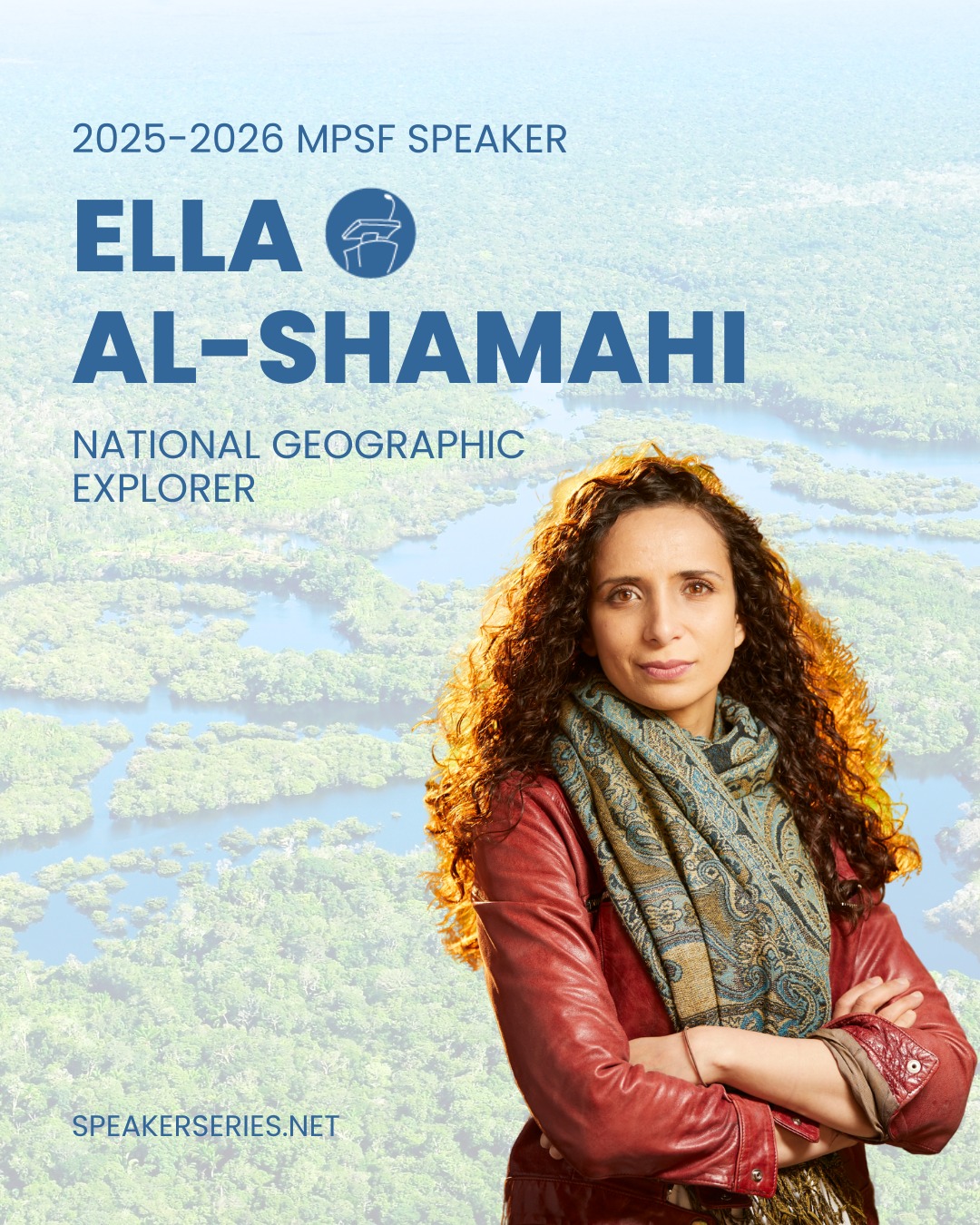 National Geographic Explorer, evolutionary biologist, and stand-up comedian Ella Al-Shamahi blends science and storytelling to uncover the hidden histories of our planet and its people. From exploring Neanderthal caves in conflict zones to advocating for sustainable development, Ella’s work pushes the boundaries of exploration and communication. Ella will be taking the MPSF stage in February for a one-of-a-kind journey through ancient landscapes, war zones, and the intersections of science and humor.
Subscribe to the MPSF Speaker Series to listen to Ella and 7 other phenomenal speakers in our 2025-2026 lineup.
speakerseries.net
