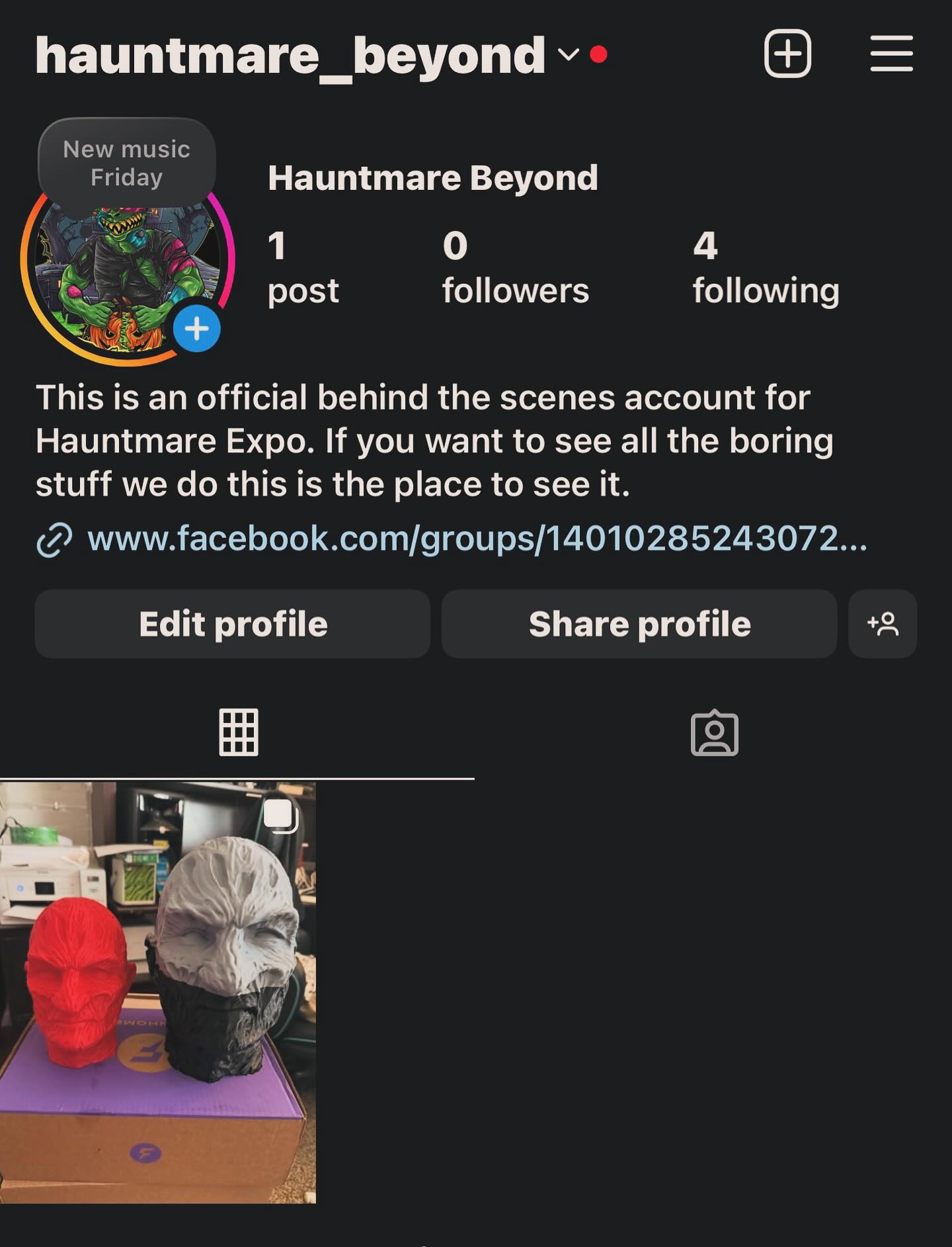 Have you ever followed a really cool page and thought “this page is SOOO cool, I wish they had a boring page to follow!” Well, your wish is my command! Hauntmare_beyond is your one stop not shop to watch everything behind-the-scenes of what we do with Hauntmare expo, HAUNTMARE’s Team Skream, Skream Valley, and and all the artsy fartsy projects we dive into. Give hauntmare_beyond a follow if you feel like stalking us even more.