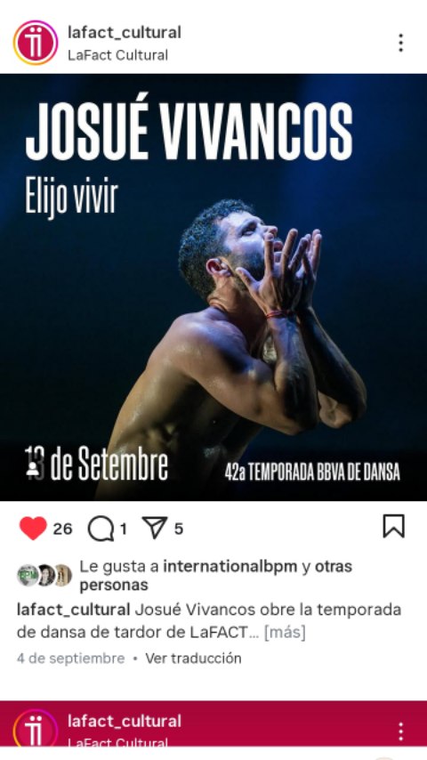 ✨🔥 A ver… para los que todavía no tengáis plan este finde…
👉 MAÑANA SÁBADO en @lafact_cultural de Terrassa a las 20h se estrena en primicia un espectáculo único, en el que tengo la suerte de compartir escenario, esta vez como narradora, con un amigo y compañero… pero sobre todo con una de las GRANDES FIGURAS del FLAMENCO de nuestro país @josuevivancos 💃🔥
Su nuevo espectáculo, “ELIJO VIVIR” es mucho más que flamenco:
es un viaje de oscuridad a luz, de fragilidad al coraje, y de las raíces a alas. 🌳✨
🎟️ No os lo perdáis, prometemos que será una noche de arte, emoción y fuerza en estado puro.
📅 Sábado 13 septiembre
⏰ 20:00h
📍 Teatre de la FACT – Terrassa
#josuevivancos #losvivancos #lafact @internationalbpm #elijovivir #flamencopuro
#showflamenco #danza #teatro #narración #musica #dancefromspain #dansacatalunya