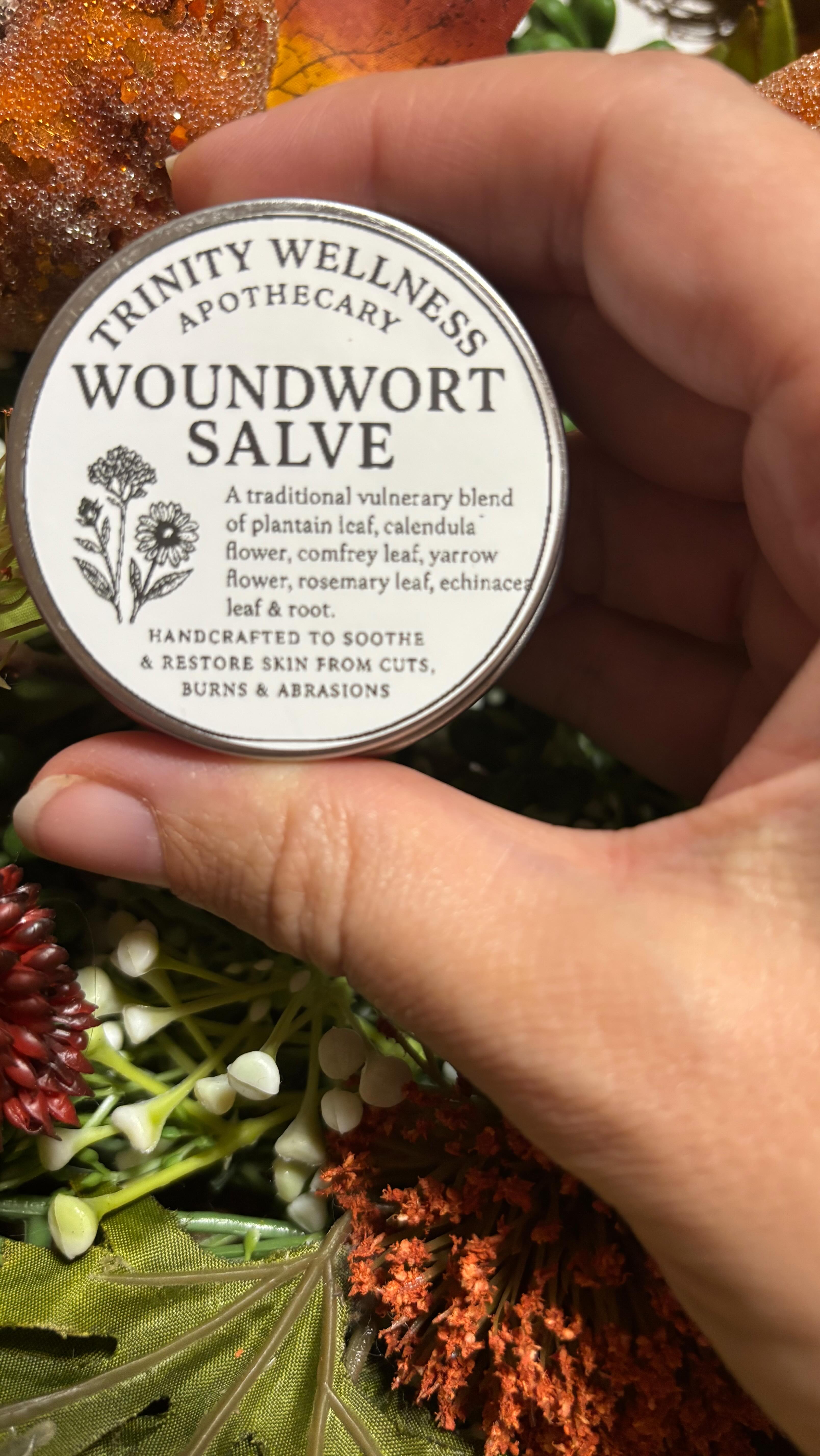 This is always in my first aid kit. I am not a fan of the ingredients in neosporin so I make my own salve for boo-boos. This is what we put on any burns, cuts and scrapes. Now you can have something from my very own apothecary.
This salve has the healing properties from plantain, calendula, comfrey, yarrow, rosemary and echinacea in an organic olive oil and beeswax base.
#calendula #apothecary #herbalremedy #holistic