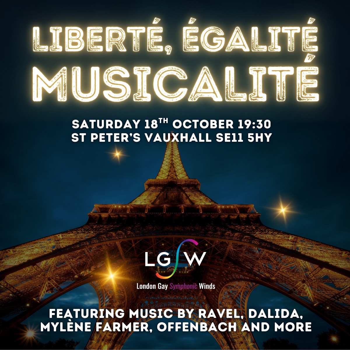 Join the London Gay Symphonic Winds for an evening of French-themed musical delights! 🇫🇷🎵🥐
Prance from Paris to Provence and beyond with a concert that is sure to satisfy all your French fancies, hosted by the très chic @reece_connolly_ !
Tickets are available now via the link in our bio! 🎟️