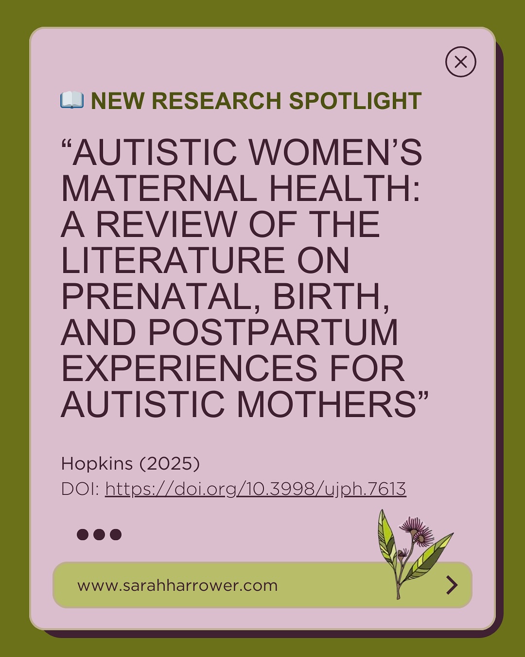 Recent research from the University of Michigan reveals important insights about autistic women & birthing folks’s maternal health journey that many healthcare providers overlook.
Key Findings:
Autistic women experience more physical challenges during pregnancy (e.g. increased nausea, pain)
There’s a significant gap in maternal care knowledge for autistic mothers & parents
Prenatal, birth, and postpartum experiences differ significantly from allistic/non-autistic folks
Does this resonate with you?
Many autistic women and parents go through pregnancy feeling misunderstood or unsupported. If you’ve ever wondered:
Why pregnancy felt unusually overwhelming for you
If your intense physical symptoms were “normal”
Whether your needs were being met by healthcare providers
If there’s more to your story than meets the eye
You might be autistic.
Late-identified autism in birthing parents is incredibly common. Many don’t realize they’re autistic until major life transitions (like pregnancy/parenthood) highlight their unique needs.
Ready to explore your neurotype?
📅 Book a Neurotype Exploration Session (60 min)
📋 Or schedule a comprehensive Autism Assessment
🔗 Link in bio
Understanding yourself better = better self-advocacy = better care during all of life’s transitions.
#ActuallyAutistic #AutismAssessment #LateIdentifiedAutism #AutisticParents #MaternalHealth #NeurodivergentParenting #PsychologyPractice #AutismDiagnosis