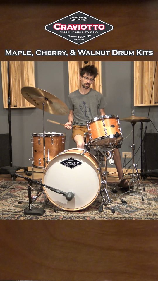 Maple, Cherry, or Walnut? Gorgeous new drum kits from Craviotto Drums -- Look for your local dealer and hear them for yourself!
