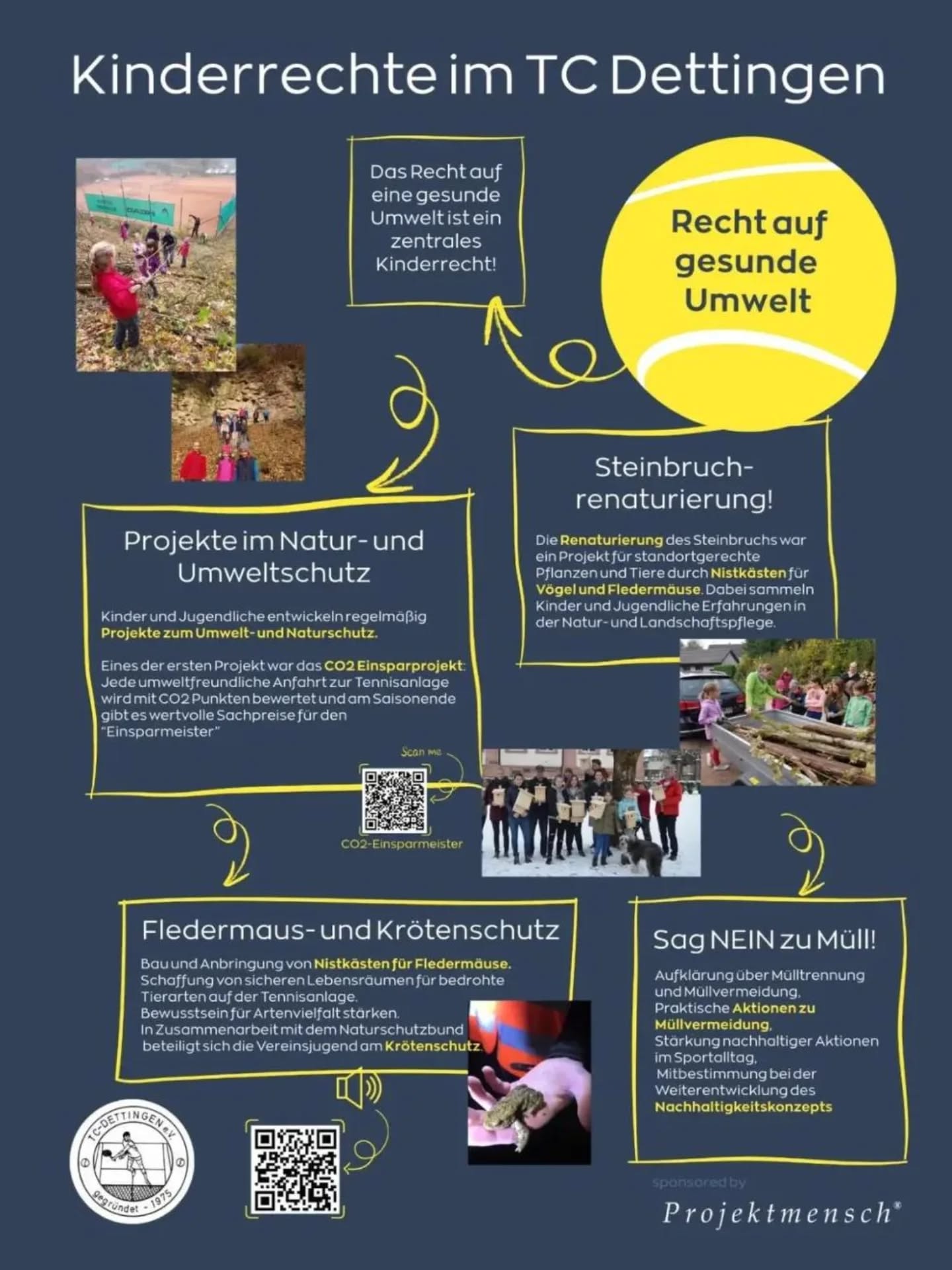 Kinder haben Rechte! Wir bewegen Kinder - Kinder bewegen uns. Das Recht auf Beteiligung und Mitbestimmung.
Nach Jugendworkshop und intensiver Vorbereitung sind wir stolz, zum 50 jährigen Vereinsjubiläum die Ausstellung "20 Jahre Kinderrechte im Tennisclub Dettingen" präsentieren zu können. Eröffnet wird die Ausstellung am Jubiläumsabend, 06. September 2025, auf der Vereinsanlage. Zu sehen sind 7 Tafeln über sportrelevante Kinderrechte aus der UN Kinderrechtskonvention und der Überblick über die damit verbundenen Jugendprojekte im Verein. #dsj #stb #wlsb #kinderrechte #unkinderrechtskonvention #beteiligung #Jugendbeteiligung #tcdettingen_horb #horb #deutscheskinderhilfswerk #wtbtennis #dtbtennis