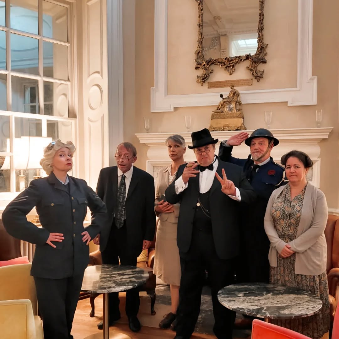 We love you @assembly_house! We had a 'blast' last night (pun intended) performing Murder in the Blackout for all you 1940s sleuths! Even Winston Churchill was there - or was it actually his 'Decoy Double'...? 🤔
See you again in November, when we will be bringing a bit of 1950s Hollywood Glamour to Norwich. For booking information please contact The Assembly House.
#decoydouble
#operationraisemorale
#murderintheblackout
#1940smurdermystery
#immersivetheatre
#Murdermysterynightnorwich