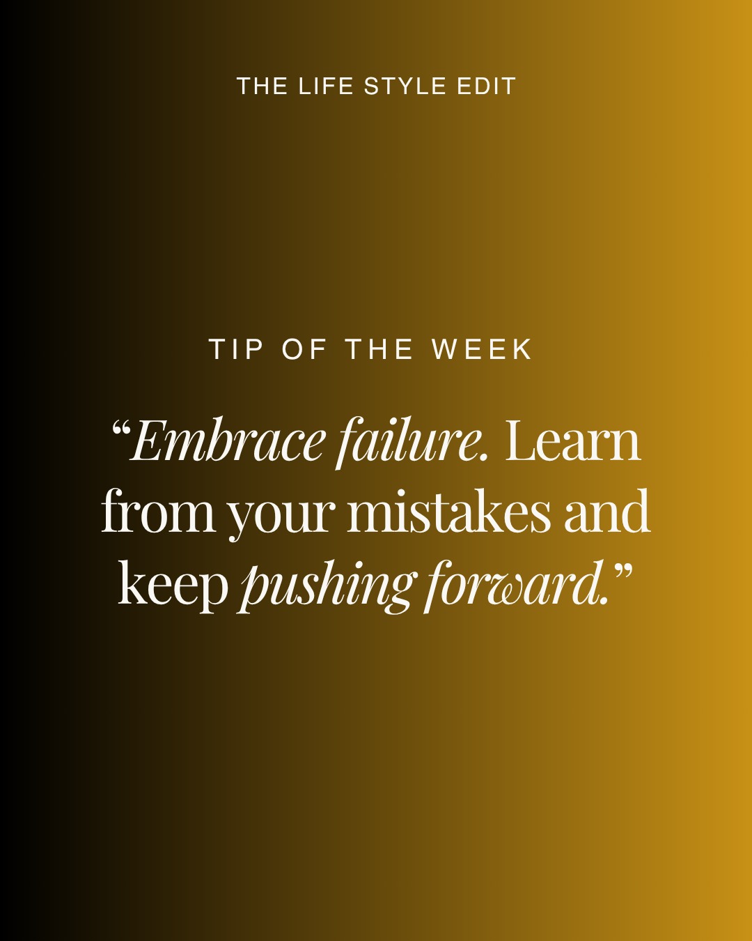 Hey, just a reminder — you're allowed to mess up sometimes.
You're learning. You're building. You're doing it.
Failure doesn't mean you’re off track… it usually means you’re about to figure out what actually works.
So give yourself a minute. Shake it off.
And then keep going — you’re doing better than you think. 💛
#TheLifeStyleEdit #TipOfTheWeek #VoiceNoteVibes #GentleBusiness #CreativeEncouragement #YouGotThis #businesscoach #lifeLessons