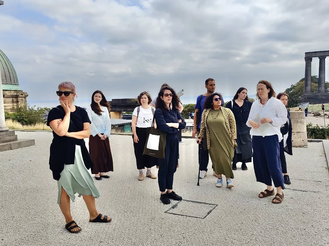 Our Curator, Ruxmini Reckvana Q Choudhury, recently took part in the Momentum Programme, organized by British Council Scotland, Creative Scotland, and the Edinburgh Art Festival.
During the programme, she presented on the Samdani Art Foundation, Dhaka Art Summit, and Srihatta, while also visiting exhibitions, art spaces, and organizations to engage with Scottish contemporary art practices.
The programme brought together six delegates in total, representing Egypt, Brazil, Lebanon, Mexico, and Australia.
Speaking about her time at the programme, she notes: “My first visit to Scotland revealed an art scene alive with care—for the planet, for people, for difference. From powerful films to unforgettable exhibitions, every encounter felt like a reminder of how art can hold space for disability, queerness, and ecology while opening doors to new connections.The thoughtful guidance of British Council Scotland, Creative Scotland, and Edinburgh Art Festival enabled meaningful exchanges with artists and organisations that continue to resonate with my own practice ”
Photograph Information :
Collective Gallery
Fruitmarket Gallery
Edinburgh Printmakers Workshop
Stills Gallery
@dhakaartsummit
@srihatta_sylhet
@samdaniartfoundation
@nadiasamdani
@rajeebsamdani
@dhakadiana
@rux_q
@britishcouncil
@britishcouncilscotland
@edartfest
@creativescots
@swilin_haque
@sazzad1985
@iftekharnoor
#dhakaartsummit #samdaniartfoundation #dhaka #sylhet #art #artwork #DAS #exhibitions #contemporaryart #srihatta #artistresidency #sculpture #SAF