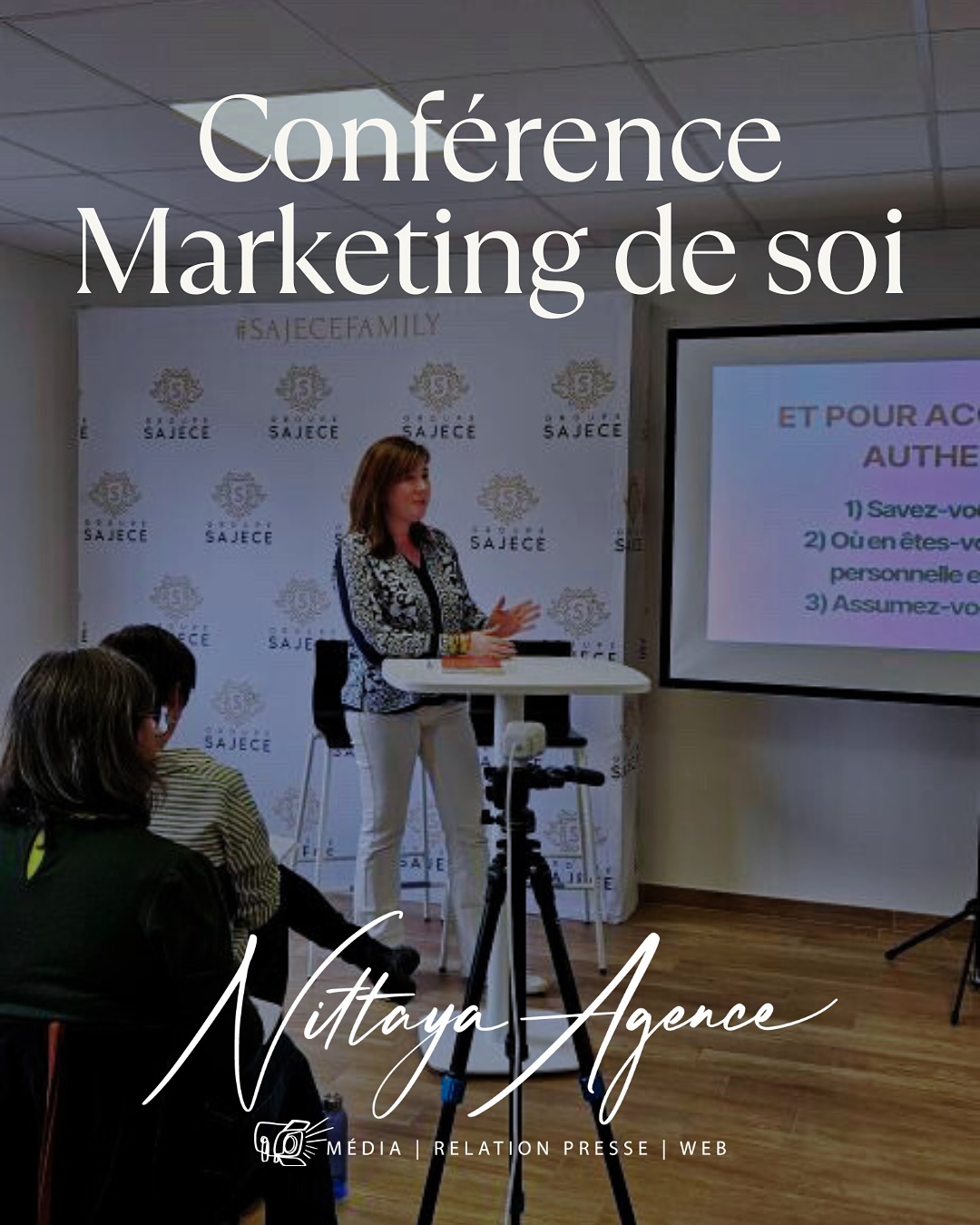 Hier, samedi 13/09, j’ai eu l’honneur d’animer une conférence autour du Marketing de soi lors d’un événement organisé par le groupe Sajece, aux côtés de @camille.griselin et @sebastien.lambert.consultant.
💡 Ce que j’ai voulu rappeler, c’est que le marketing de soi n’est pas une affaire d’ego ni de façades artificielles. C’est d’abord un travail d’introspection :
• savoir qui l’on est,
• assumer sa singularité,
• et mettre en cohérence son image personnelle et professionnelle.
Parce que mieux se connaître, c’est mieux vendre. Et surtout : attirer les bons clients, ceux qui résonnent vraiment avec nous.
🙏 Merci à Camille et Sébastien de m’avoir offert cette belle opportunité.
🌟 J’ai aussi été heureuse d’embarquer ma fille dans cette aventure : elle a pu découvrir les coulisses, participer activement, et surtout rencontrer des entrepreneurs inspirants comme @charlottegoislotphotographe @alexandre.ldcc
@evan_roussiasse, @pierrentrepreneur
et @tristan_gaboreau_pro , qui incarnent chacun à leur manière la réussite et l’authenticité.
Une journée riche, vibrante et porteuse de sens.
Envie de découvrir la méthode PECHAKUCHA* ? Demandez moi en commentaire la présentation je vous l’enverrai avec plaisir.📬