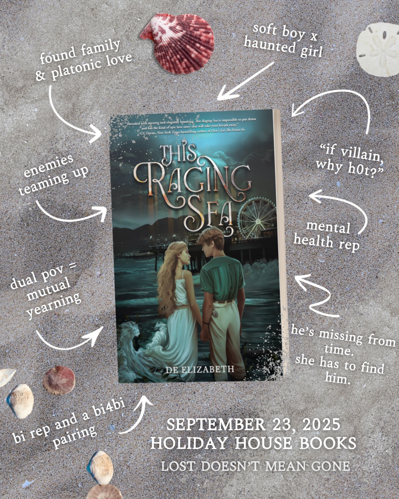 THIS RAGING SEA by @wordsbyde has some of my all-time favorite tropes and rep. A bi4bi pairing? Found family? Hot, ancient villain with silver hair? YEARNING? Please.
This tragic, lovely, beautiful debut comes out September 23, 2025 (bi visibility day?!) and I urge you to go pre-order it!! Or at least put it on your calendar, because it’s the perfect end of summer/spooky season read.
#thisragingsea #darkfantasy #darkfantasybooks #ilovebooks #bookrecs #yabooks