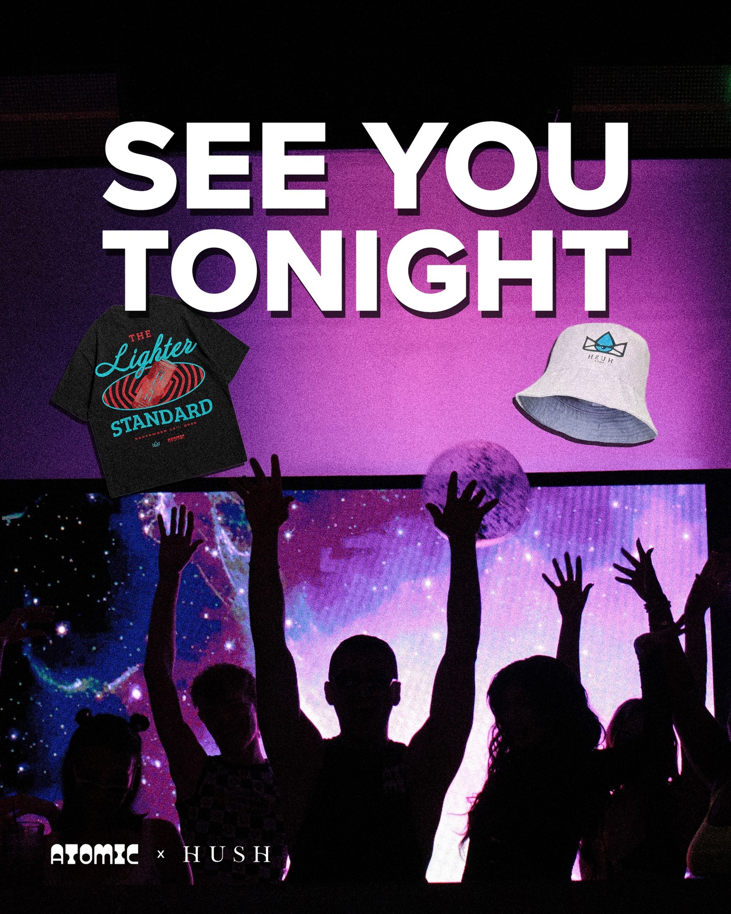Tonight's the night Louisville meets The Lighter Standard.
After months of planning, we're officially launching Hush Aqua in Louisville, the world's lowest calorie hard seltzer, at Atomic. This isn't just another launch party. Tonight marks the beginning of something revolutionary in premium refreshment.
What to expect:
- Doors open at 8PM, party until 4AM
- Free exclusive launch merch while supplies last: custom tees with tonight's date, premium bucket hats, koozies, and more
- Four bold flavors to experience: Blood Orange, Passion Fruit, Alpine Strawberry, and Cucumber Mint
- DJ lineup: SevenSeaz at 10PM, Brandon Lee (September resident) at 11PM
- Hotel Hilo's grand opening celebration happening simultaneously
- Multiple spaces to explore: soundclub, gameyard, patio, and the new hotel rooms
Zero sugar. All natural. Premium crafted. While others add more, we perfected less, proving the finest things come from conscious choices, not compromises.
From concept to reality, from Lexington to Louisville. Tonight, The Lighter Standard officially arrives in Kentucky's biggest city.
Sip quietly. Party loudly.
See you at Atomic tonight.
