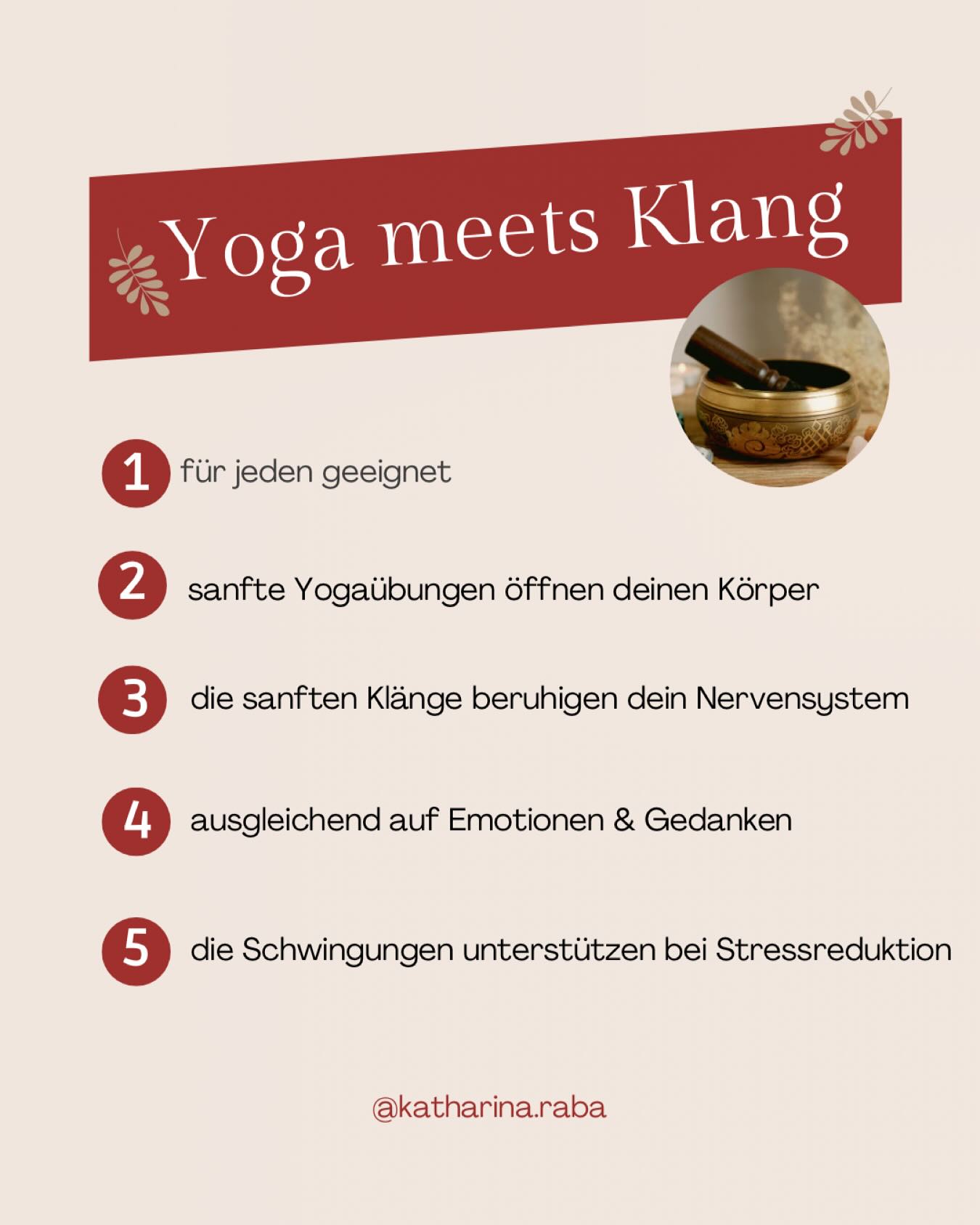 🫶Komm im November vorbei, gönn dir Ruhe und tanke neue Energie bei Yoga und wohltuenden Klängen.
👥 Mit der Wunderbaren Petra Sedlmeier
Alle Details zum Abend mit Yoga & Klang findest du hier bei der VHS Donauwörth 👉 Link in meiner Bio