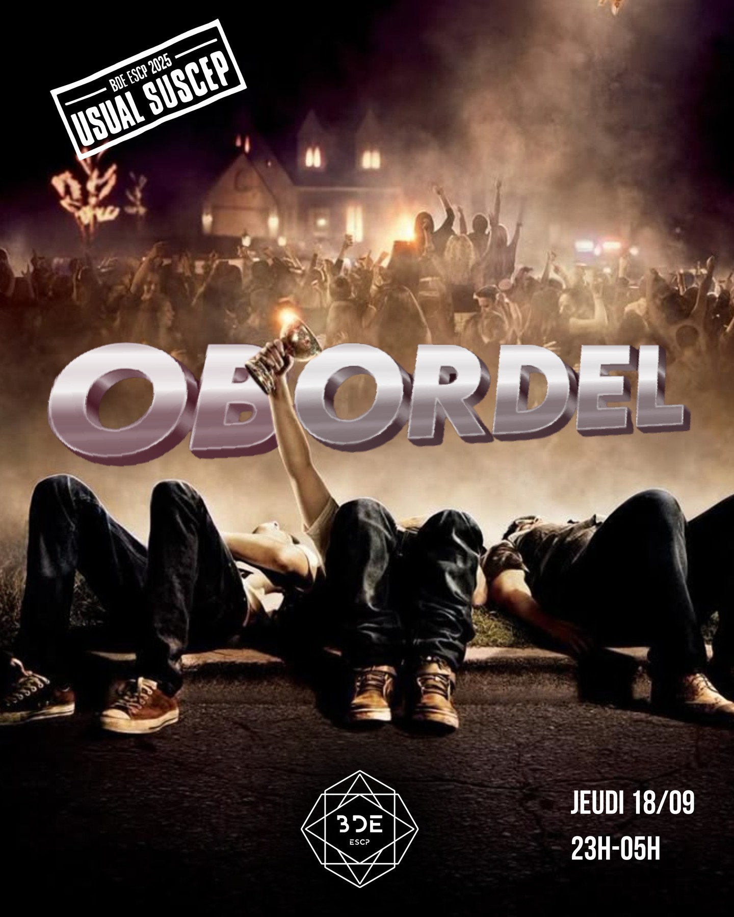 Toc, toc, qui est là ? C’est Manu évidemment !
💥 OBORDEL 💥

L’asso préférée de ton asso préférée, c’est-à-dire ton BDE, t’organise ta première soirée mensuelle, jeudi 18 septembre.
Tu pensais qu’en période post SMAQ, ton BDE allait lever le pied ? T’as tout whippin. Viens donc festoyer avec l’ensemble de la promo pour se la foutre tous ensemble !
🗓 Jeudi 18 septembre | 23h-5h
📍 Le Trust, 49 Rue de Ponthieu 75008 Paris
🎫 Tarifs cotisants :
15€ early
17€ regular
19€ late
🎫 Tarifs non cotisants :
25€ early
27€ regular
29€ late
🚨 SG DEMAIN 13H
À jeudi !
La bise festive
