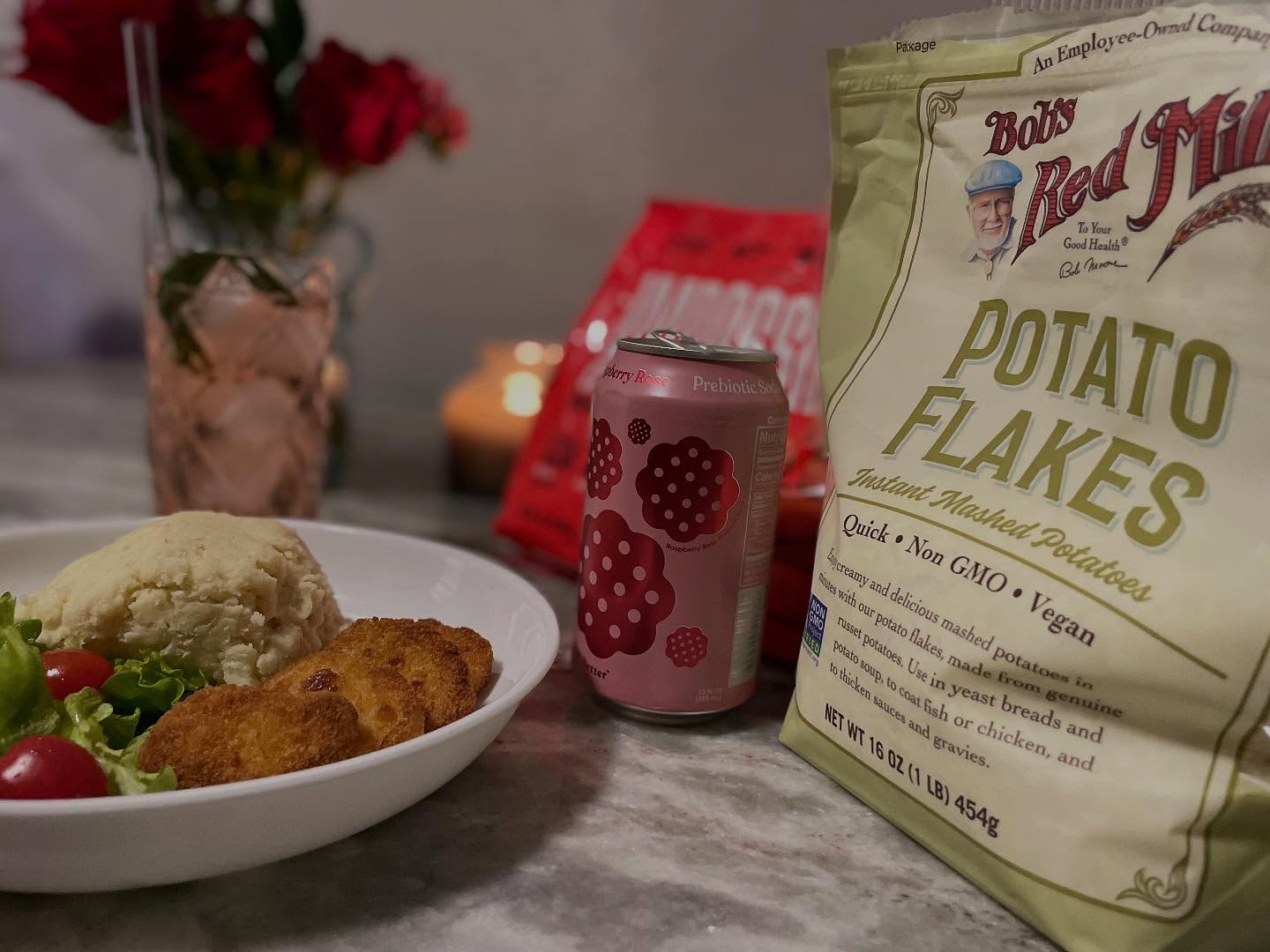 Figured I have a simple dinner! Something simple, something vegan. #impossiblenuggets #bobsredmill #vegan