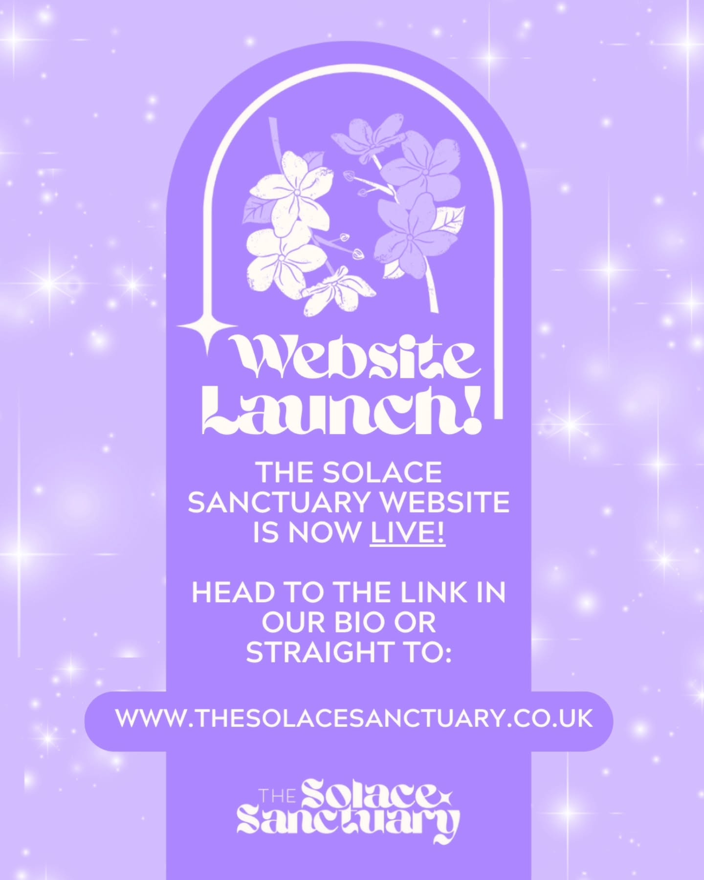 THE SOLACE SANCTUARY WEBSITE IS OFFICIALLY LIVE! 🥳🪻🤍✨️
After months of hardwork, TSS has taken its first big step into being an offical small business 🥹 here's to a new and hopefully successful chapter! 🥂
We've got loads of goodies waiting to be snapped up, so head over to the lînk in the bïo now and grab your slice of solace 💜✨️