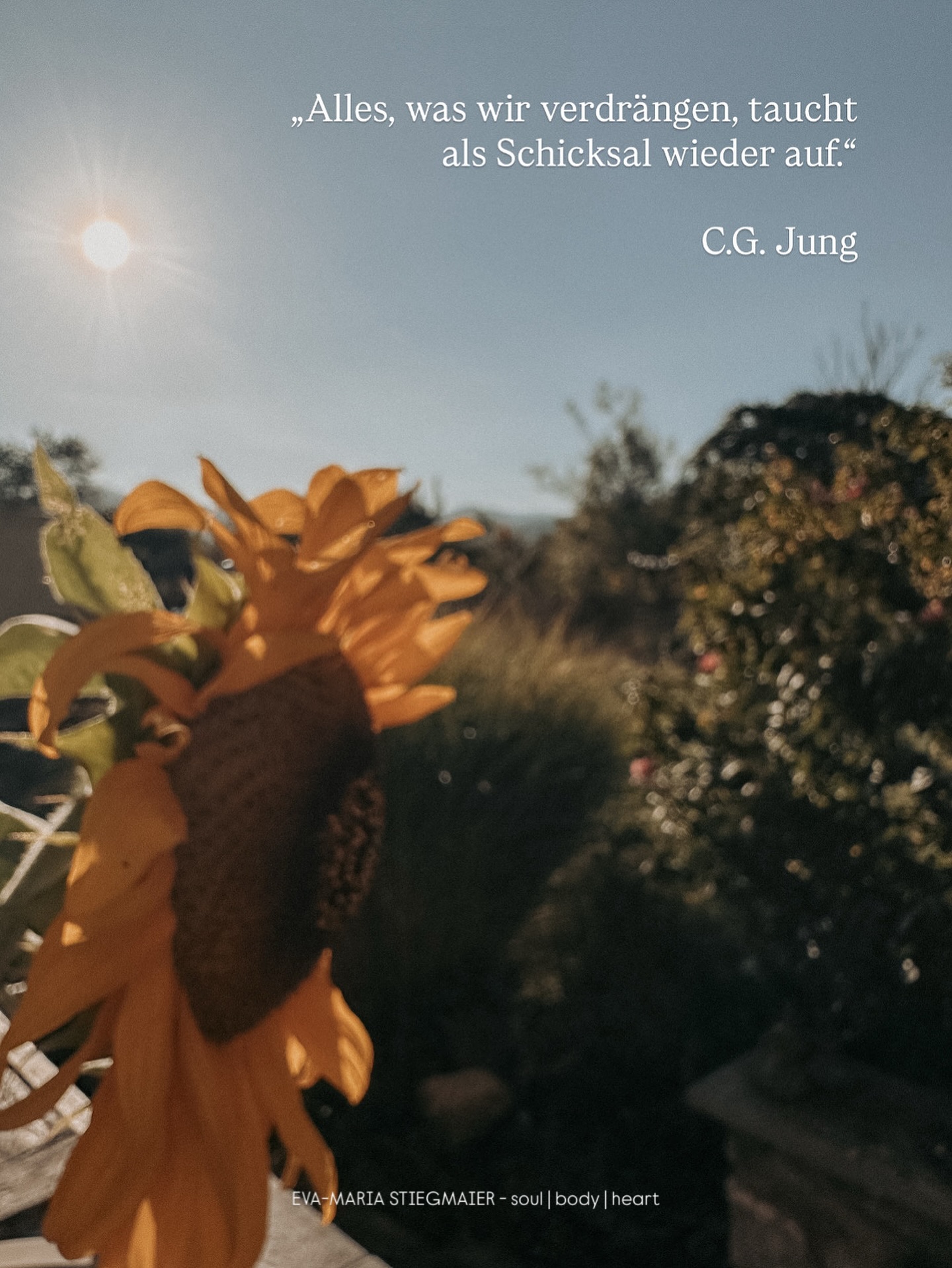 „Alles, was wir verdrängen, taucht als Schicksal wieder auf.“ ~ C.G. Jung
Für gewöhnlich trägt uns das Leben genau zu den Themen zurück, die wir vermeiden… und das immer wieder.
Wie gehst du mit Gefühlen um - vermeiden, verdrängen oder fühlst du schon durch?
📌 Speichere diesen Beitrag, wenn du dich daran erinnern möchtest.
#psychologie #bewusstsein #selbstreflexion #cgjung #inspiration #mindset #shadowwork #healingjourney #jungianpsychology #achtsamkeit #persönlichkeitsentwicklung #spiritualität