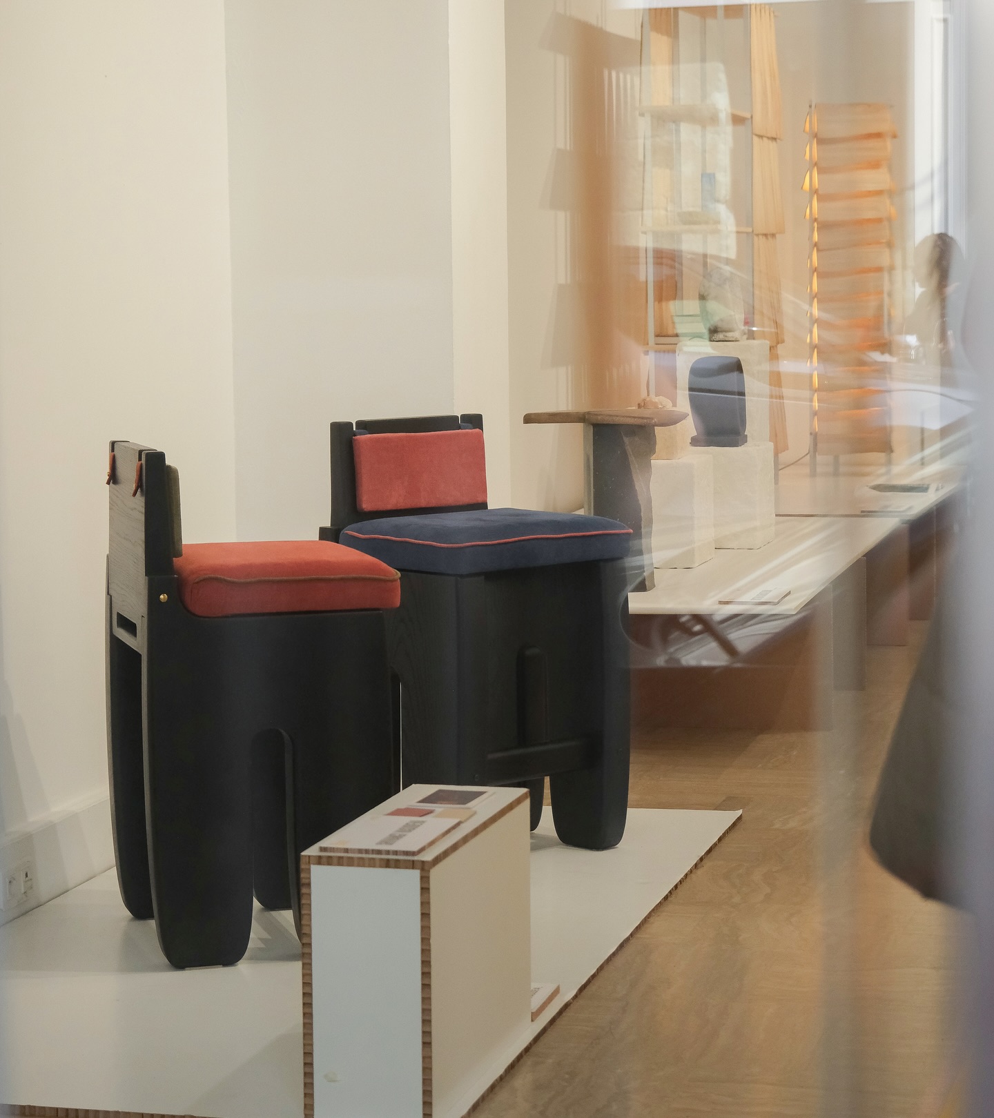 Takhat Counter Stool 2025
What a pleasure it was to be in Paris last week to present my work for the first time with @galeriejoseph at Paris Design Factory - @parisdesignweek
Huge thanks to @meet_met_met_ for the incredible curation of the space.
The Takhat Counter Stool is a new evolution of the Takhat series, reimagined in complimentary colours and stained black oak.
Stay tuned for more details - these pieces will also be showing as part of LDF at Shoreditch Design Triangle.
London fam, come through?