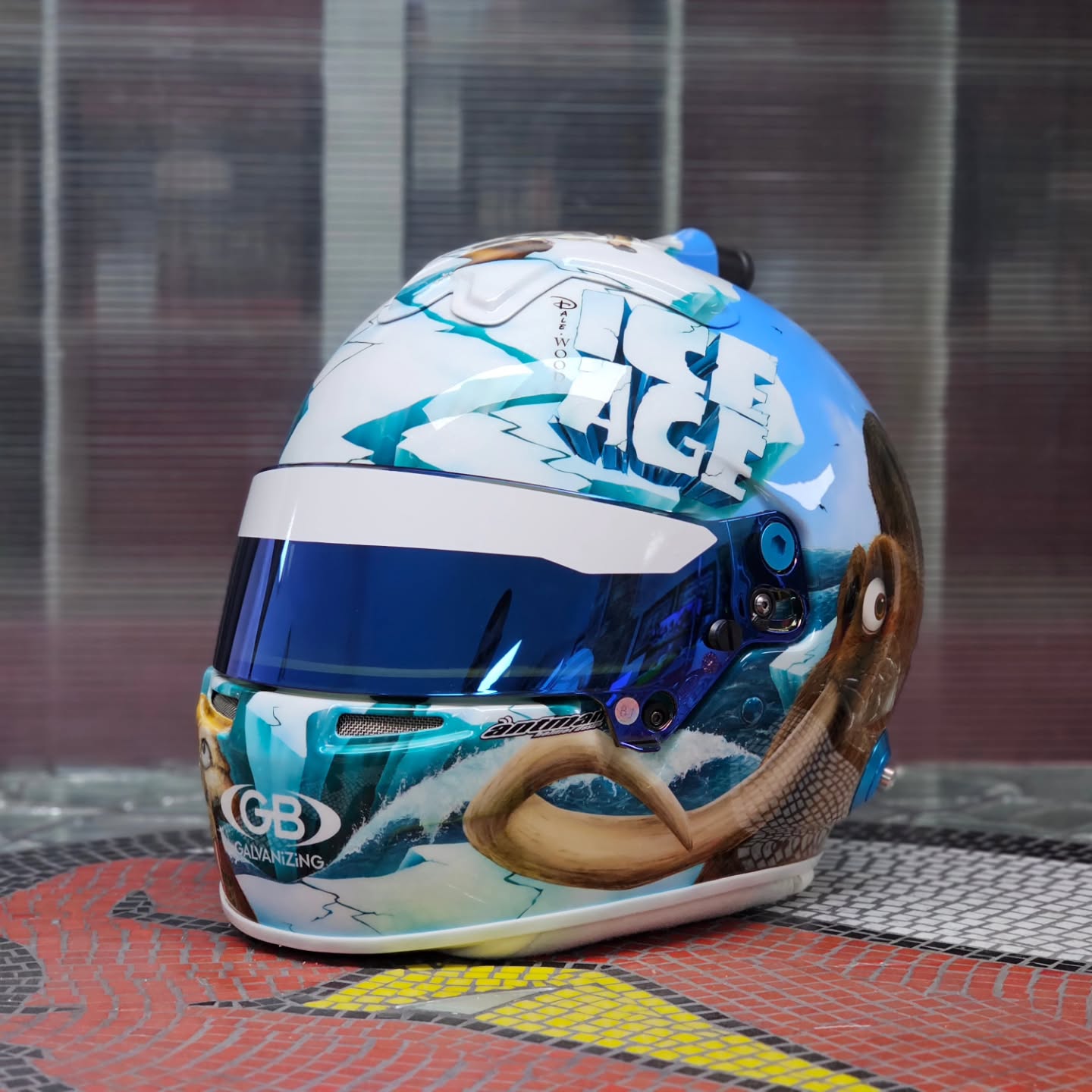 2025 brings the ice age to @dalewood_1 its always a blast doing these for Dale. Everything on this piece was pretty much brushed, so very minimal airbrushing which was different again from the last years design and techniques. Hope you all like it. @antman_custom_trix @bellracinghq @revracegear