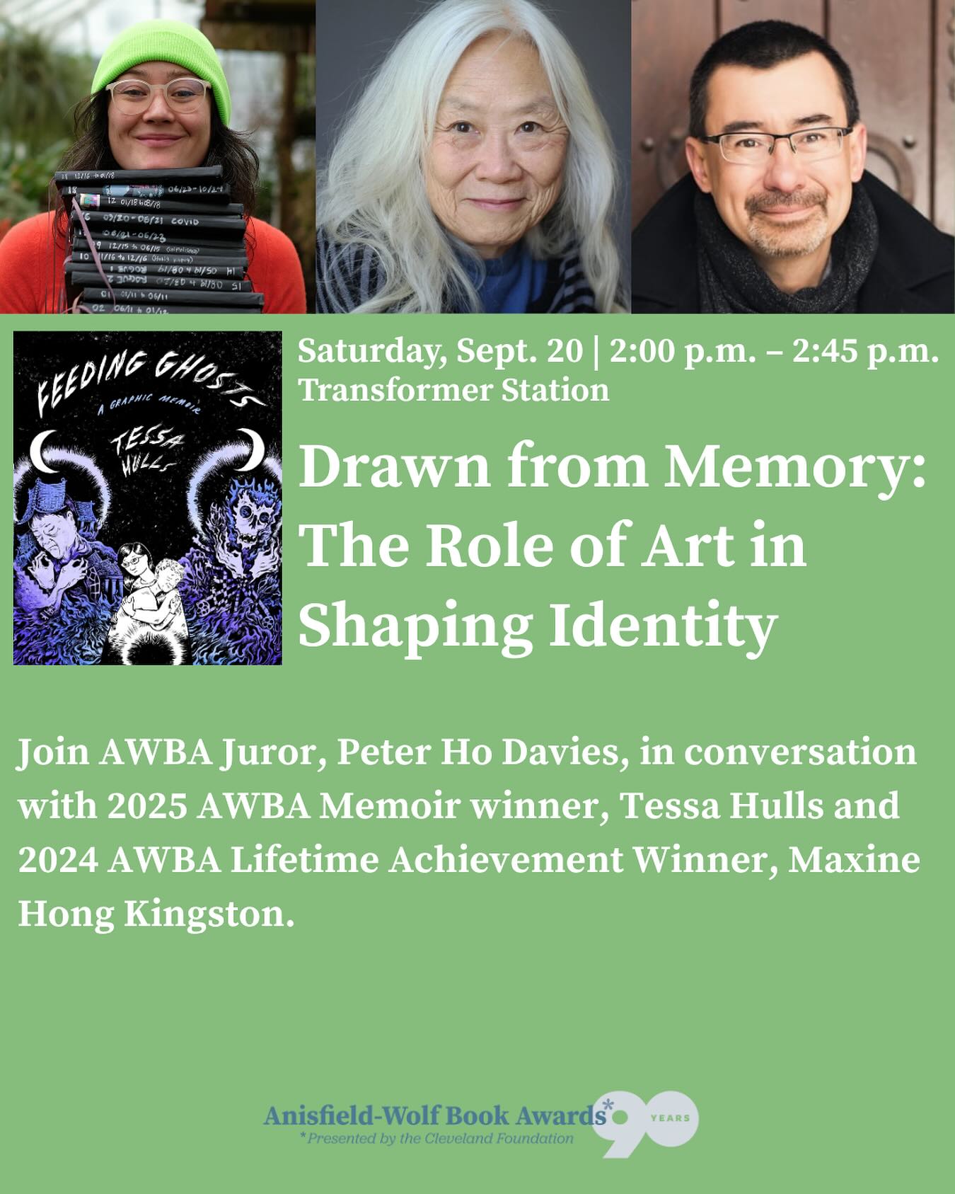 Last week we read Tessa Hulls’ book together. This week she visits Cleveland and we couldn’t be more excited. It’s all part of the 90th anniversary celebration of Cleveland’s own Anisfield-Wolf Book Award. What is that you ask? More info below!
The Anisfield-Wolf Book Awards are celebrating 90 years of honoring writers who shaped our understanding of race, culture, and identity. Past winners include Zora Neale Hurston, Langston Hughes, Martin Luther King Jr., Nadine Gordimer, Wole Soyinka, Toni Morrison,
Isabel Wilkerson, and Colson Whitehead. This year, the Anisfield-Wolf Book Awards will honor this extended canon in a weekend of events across Cleveland.
Celebrate this year’s winners on September 19 during the Award Ceremony at the Maltz Performing Arts Center and spend September 20 in Ohio City with a series of intimate, author-led conversations and performances that bring literature into the heart of the community. Each event is hosted in a unique neighborhood venue, offering attendees the chance to engage with award-winning writers in relaxed, creative settings. Events are all within walking distance.
Learn more about all AWBA events here: https://www.anisfield-wolf.org/upcoming-events/