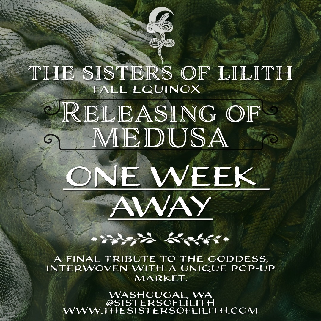 We are exactly ONE WEEK away from our Fall Equinox Event Releasing of Medusa!
Today we are hosting one last volunteer day to get the garden prepped and in order for the event itself. And we will see you all soon! Get your tickets ahead of time to ease the flow of getting to the event.
#FallEquinox #MedusaRelease #VolunteerDay #GardenPrep #EventCountdown #GetYourTickets #CommunityEvent