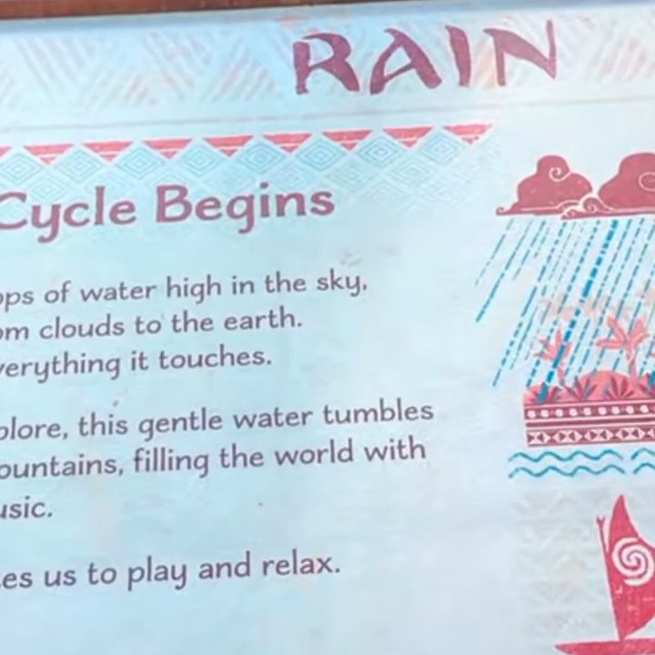 Moana The Journey of Water Rain Cycles - Epcot