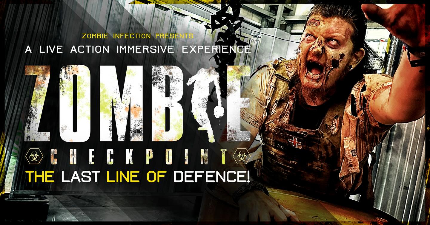 It’s a first for Zombie Infection. We’re going to Scotland!
Our incredible concept ‘Zombie Checkpoint’ is deploying in Scotland’s Theme Park for the Halloween season.
We’re incredibly excited to see this brought to life in this venue. Taking up 400sqm this interactive haunt has guests stopping an outbreak via a bespoke terminal points score concept whilst being hunted by our horrifying cast!
Tickets are now available via scotlandsthemepark.com!