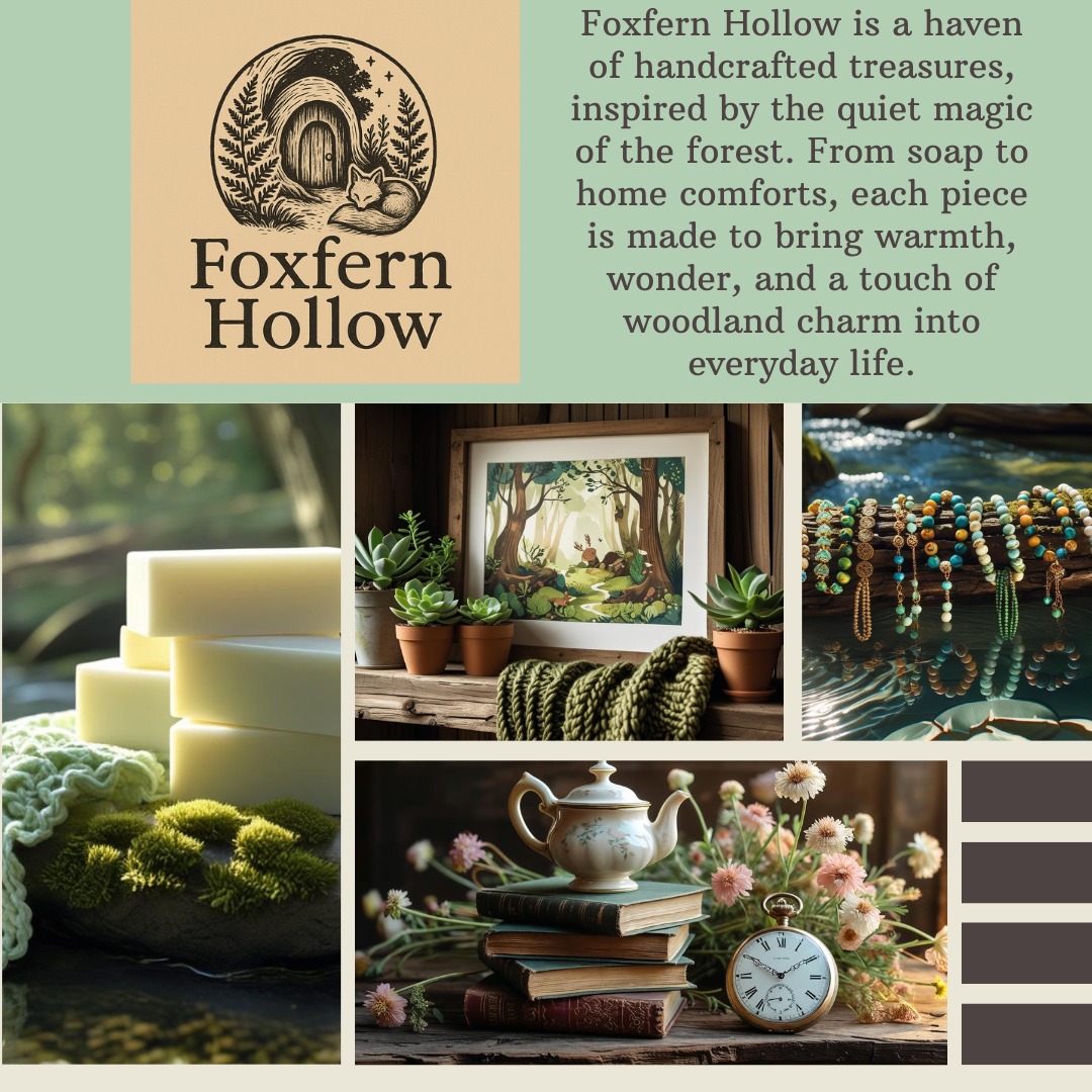 Hope Valley Soapworks is now Foxfern Hollow. We are so very excited to begin this new venture.
#FoxfernHollow #HandmadeBusiness #SmallBatchMaker #CottagecoreAesthetic #WoodlandInspired #RusticCharm #CozyLiving #MadeInOhio #ShopSmall #MakersMovement #SupportHandmade #NatureInspired #WhimsicalVibes #SlowMade #ArtisanGoods #Goatsmilksoaps #hopevalleysoapworks