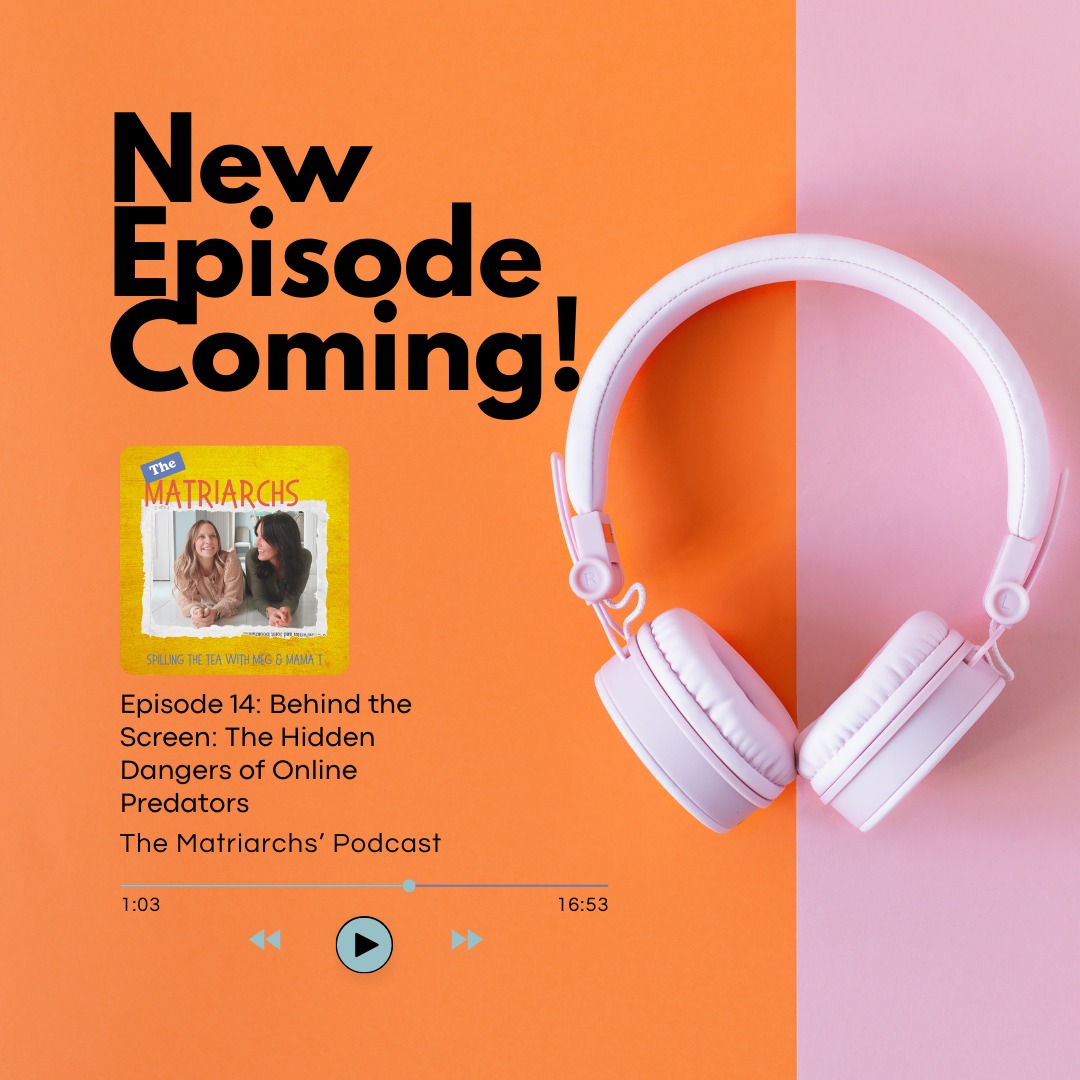 Coming soon! Stay tuned for... Episode 14: Behind the Screen: The Hidden Dangers of Online Predators. Tune in with us on how to avoid online predators.
#onlinegaming #socialmedia #StaySafeOnline #thematriarchspodcast #TheMatriarchs