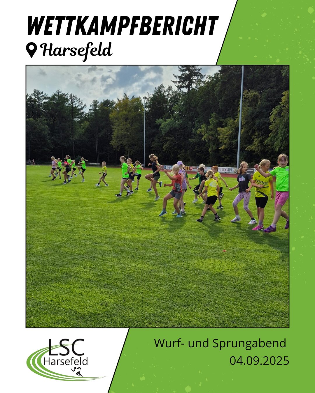Wettkampfbereicht vom Wurf- & Sprungabend 04.09.⚾️
Mit Weitsprung, Ballwurf, Kugelstoßen und Speer ging’s für viele in ihren allerersten Wettkampf – mit tollen Leistungen, einigen neuen Bestmarken und ganz viel Aufregung 💪
Am Ende gab es eine Siegerehrung, viele glückliche Gesichter und vor allem jede Menge Spaß! 🏅
Ein riesiges DANKE an alle Helferinnen und Helfer – ohne euch wäre das nicht möglich gewesen! 🙌💚
Wir freuen uns schon auf den nächsten Wettkampf – aber erstmal steht unser Sportabzeichen-Tag am 27.09. an.
Meldet euch noch an und seid dabei! 🏃♂️🏃♀️✨
#Leichtathletik #Wettkampf #TeamSpirit #PersönlicheBestleistung #Sportabzeichen