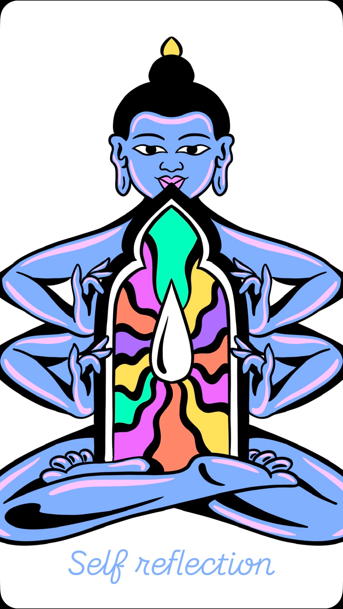 Here’s something to break your Monday blues 🧘
Arin sits in calm introspection, surrounded by vibrant, swirling colors representing the complexity of the mind. At its core, a single droplet symbolizes pure self-awareness. This artwork invites you to embrace your inner journey and reflect on your true essence.
#procreate #digitalart #meditation #spirituality