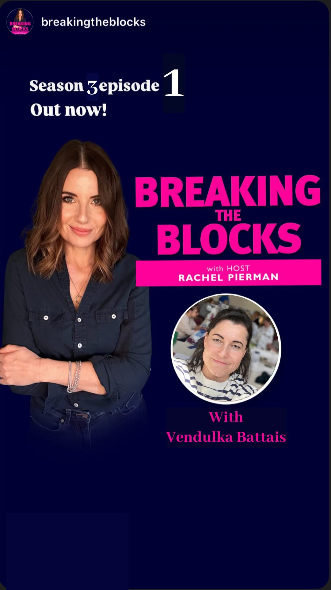 Welcome back to Season 3, episode 1!
Today @vendulkaoliven and I discuss how we are not a physical vessel with a little soul, but a massive, amazing soul with a tiny, limited body.” We explore how ancestral patterns shape our worth and how to break free from the need for external validation. The highly spiritual and evocative quilter Vendulka offers us some great insights.
Listen on any podcast platform in the world or head over to the “breaking the blocks podcast” YouTube channel and watch us there.
So good to be back!