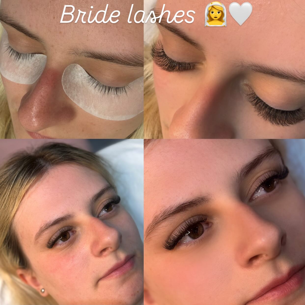 Beautiful bride, beautiful lashes ๐ wishing you an amazing day ๐ฅฐ