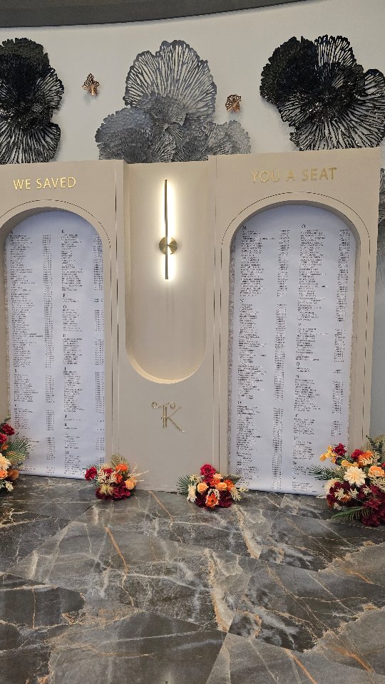 When every detail matters, call us. Our custom seating charts aren’t just functional, they are
pieces of art that your guests will remember.
#customseatingchart #weddinginspiration #eventdetails #customwedding #eventdecor #luxuryseating #celebration #weddingdecor #weddingdetails #custommade