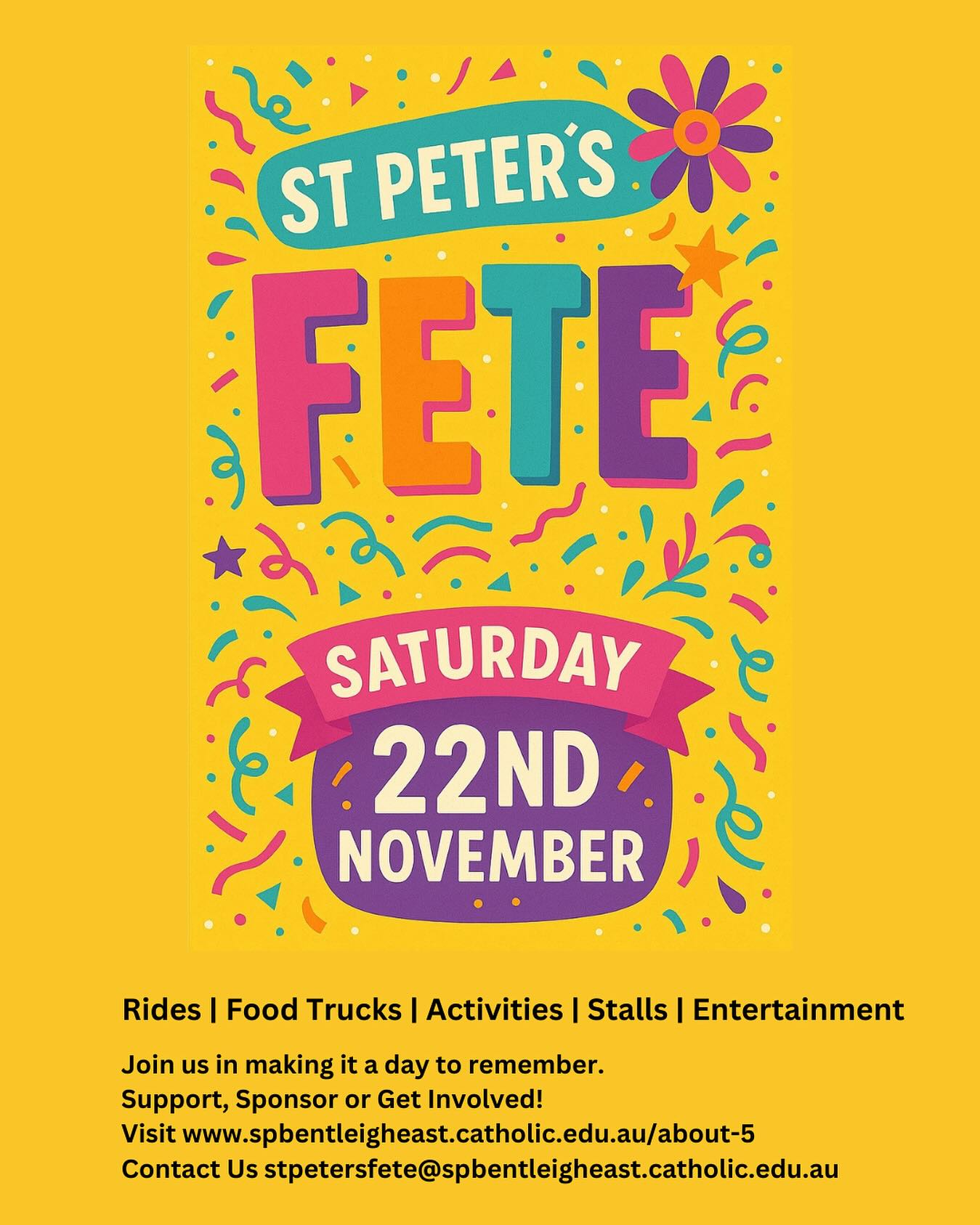 Lock the date into your diaries. The fete is back!