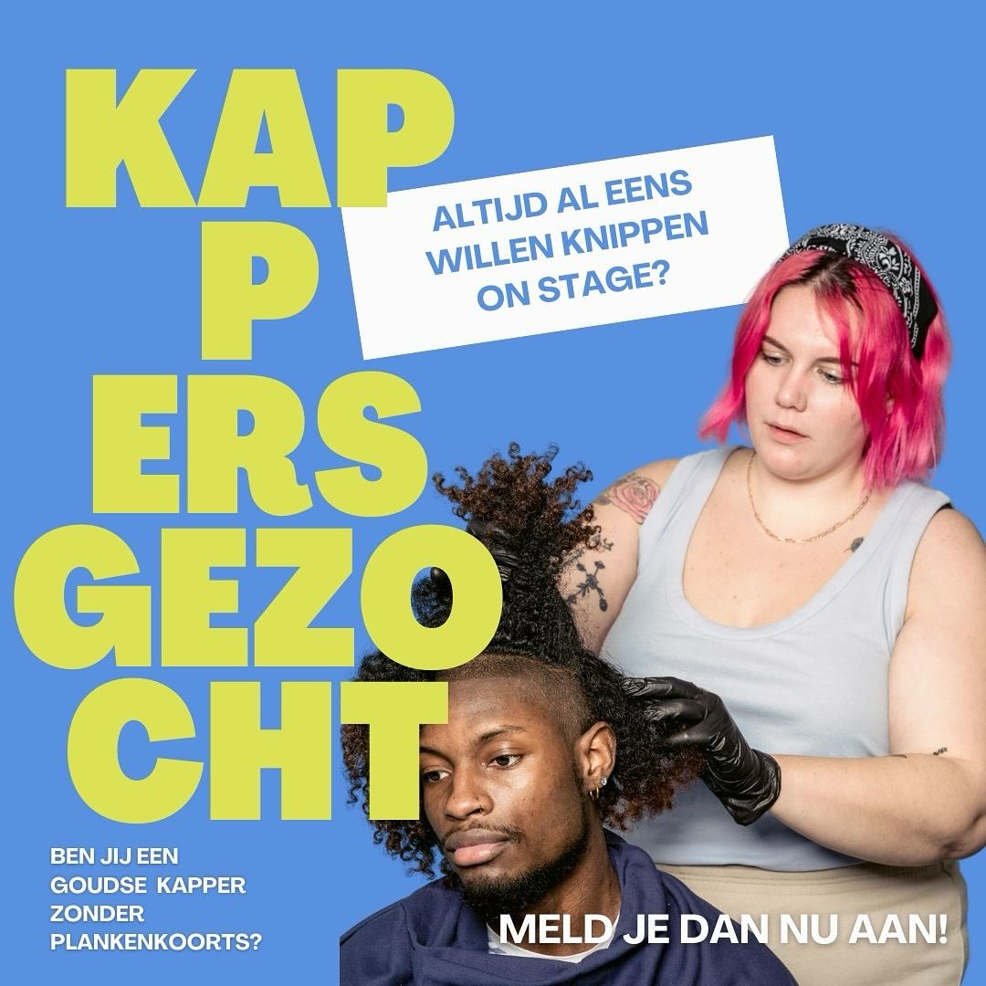 ✂ HEB JIJ ALTIJD AL EENS ON STAGE WILLEN KNIPPEN? ✂
Voor een stadsvoorstelling in November zoeken we verschillende kappers die het leuk vinden om tijdens de voorstelling live te kappen op het podium van de Goudse Schouwburg. Theaterervaring is een pré maar ook onontdekt talent is welkom!
Ben jij een echte kletskous, met kapperservaring en een podiumbeest? Dan zoeken we jou! !
Aanmelden kan via de site www.futurethecrowd.nl
#krachtvansamen #gouda #gemeenschap #community #theater #kappertje #kapster #kapper #kapsteraanhuis