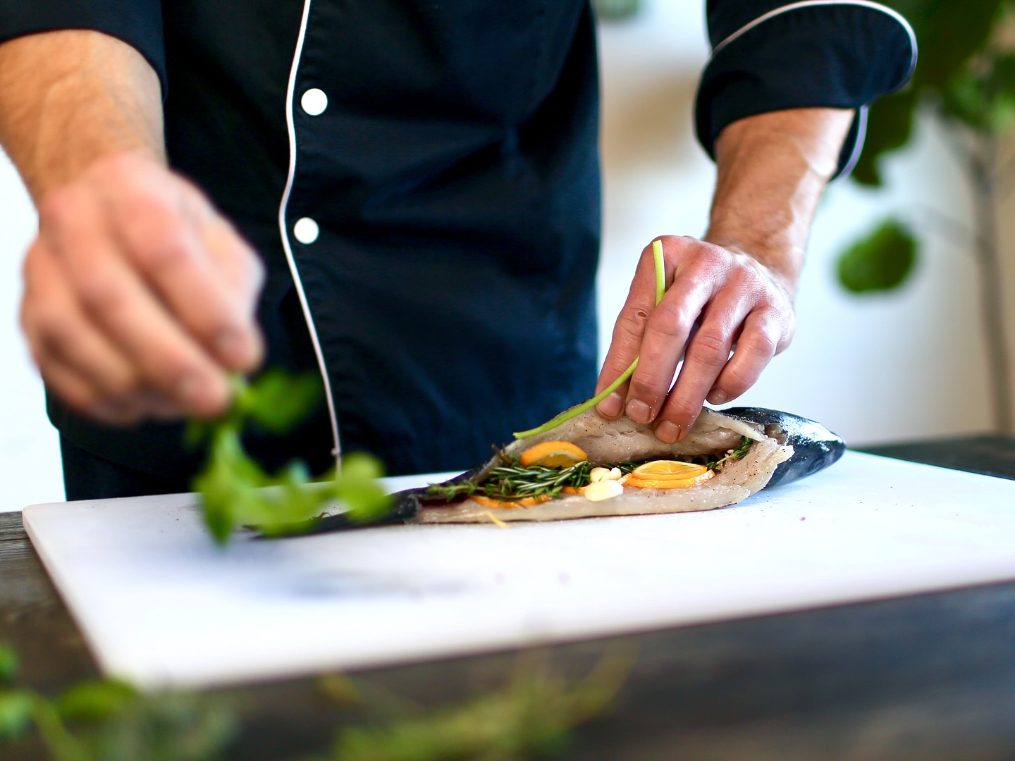 Nothing says Sunday dinner like pan-seared White Fish with Lemon and Thyme 🐟🍋
Ingredients:
4 white fish fillets (6 oz each), skin removed
2 tablespoons olive oil
2 tablespoons butter
2 lemons (1 juiced, 1 sliced into rounds)
2 tablespoons fresh thyme leaves (or 1 tablespoon dried)
3 cloves garlic, minced
Salt and freshly ground black pepper
1 tablespoon flour (optional, for light dusting)
Instructions:
Prep the fish: Pat fillets completely dry and season generously with salt and pepper on both sides. Let sit at room temperature for 15 minutes. Lightly dust with flour if desired for extra crispiness.
Heat the pan: Warm olive oil in a large stainless steel or cast iron skillet over medium-high heat until shimmering but not smoking.
Sear the fish: Gently place fillets in the pan without moving them. Cook 3-4 minutes until golden brown and crispy. Flip carefully and cook another 2-3 minutes until fish flakes easily with a fork.
Add aromatics: Reduce heat to medium-low. Add butter, minced garlic, and half the thyme to the pan. Tilt pan and baste fish with the foaming butter for about 1 minute.
Finish with lemon: Remove fish to plates. Add lemon juice and remaining thyme to the pan, swirl to combine with the butter, and pour over fish. Garnish with lemon slices.
Tips:
Don’t move the fish once it hits the pan - let it develop that golden crust
Internal temperature should reach 145°F
Serve immediately with roasted vegetables or rice pilaf