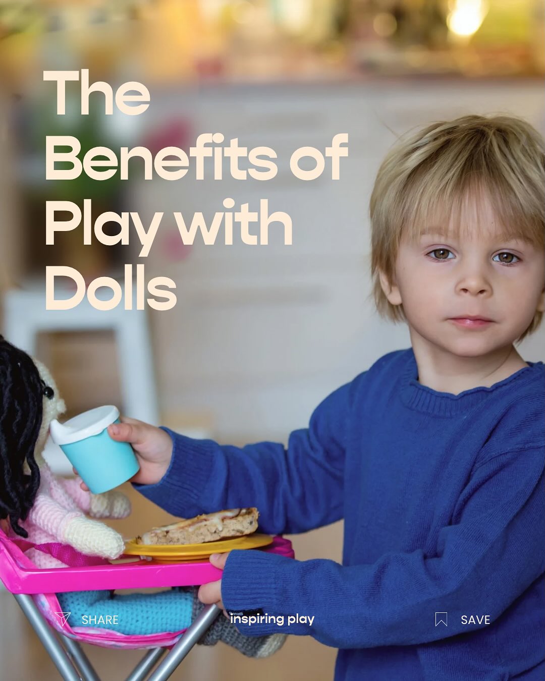 The Power of Dolls in Play
When a child picks up a doll, they’re not “just pretending.” They are doing something sacred: they’re wondering, testing, processing, learning.
With dolls, children practise the art of nurturing. They explore what it means to care, to solve problems, to step into roles bigger than themselves. They’re trying on the experience of being in charge, of making sense of life.
And here’s the beauty: dolls also give children a safe space to release feelings. You may see your child cradle a doll with tenderness. Other times, you might witness anger or conflict in their play. All of it matters. All of it is communication. All of it is helping them understand and make sense of their world.
We don’t need to show children how to play with dolls. They already know. Our role is to trust their play, to watch with wonder, and stay curious about what they’re showing us.
Through this timeless, simple kind of play, children are building empathy, practising connection, and expanding their emotional intelligence.