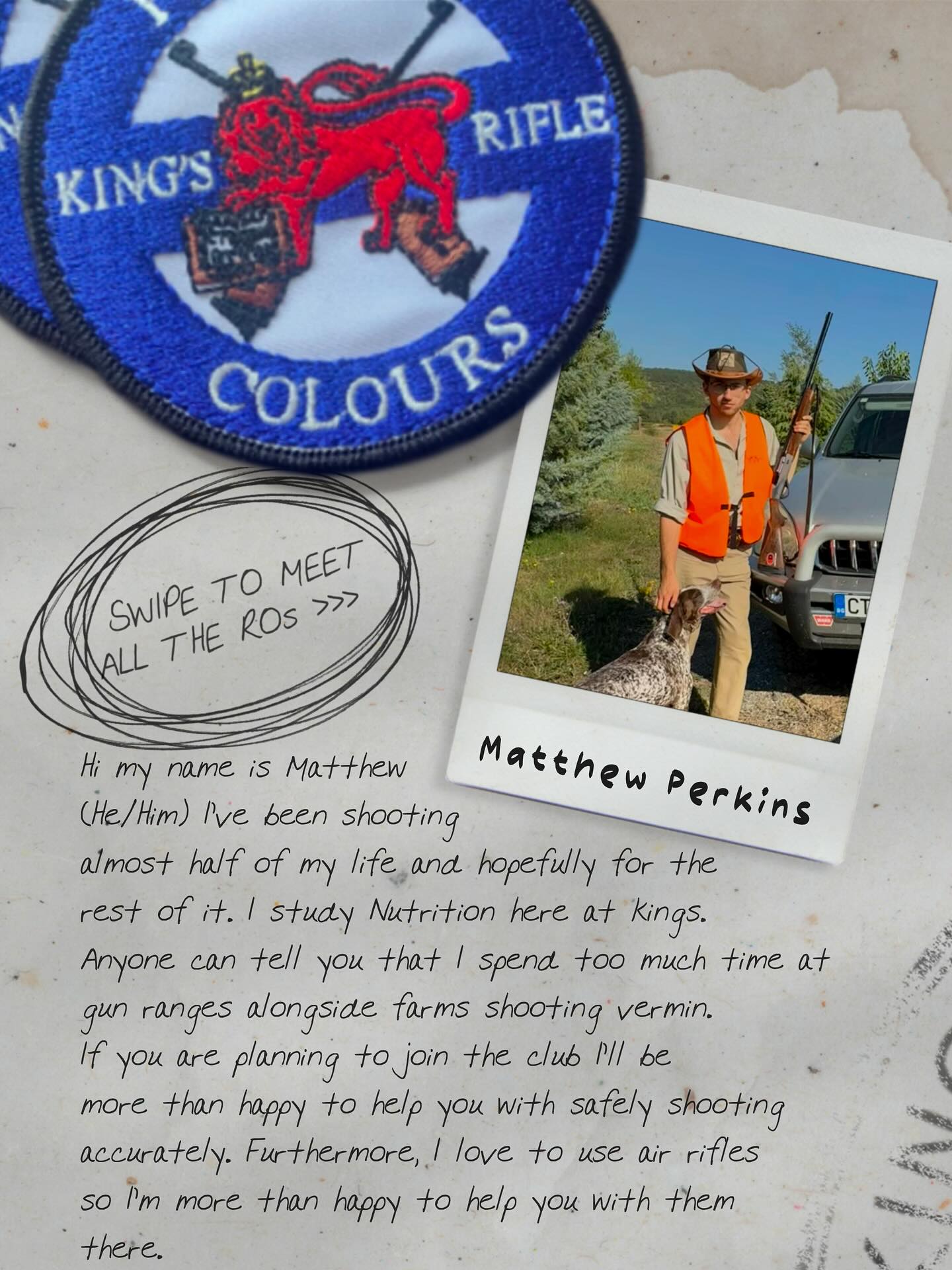 ˖ ࣪ ⊹ Meet our Range Officers: Matthew Perkins, Julian Yuen, Luke Burrows, James Gardener, & Andrey! ˖ ࣪ ⊹
King’s Rifle Committee 25/26
If you have shot .22 before and would love to be an RO, let us know!