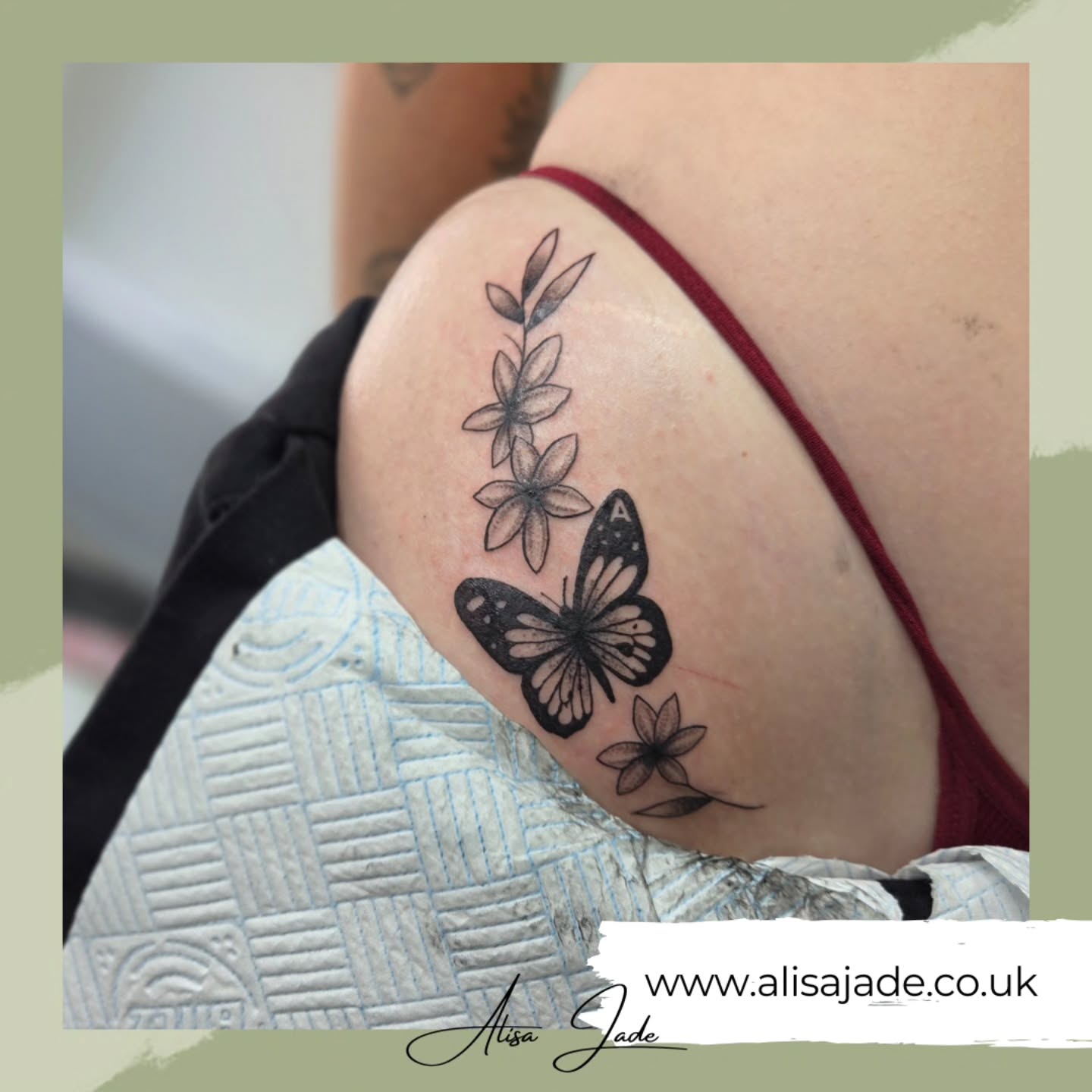 A little flower 🌸 A little flutter 🦋 and a whole lot of sass 😉 who else needs a cute secret tattoo??