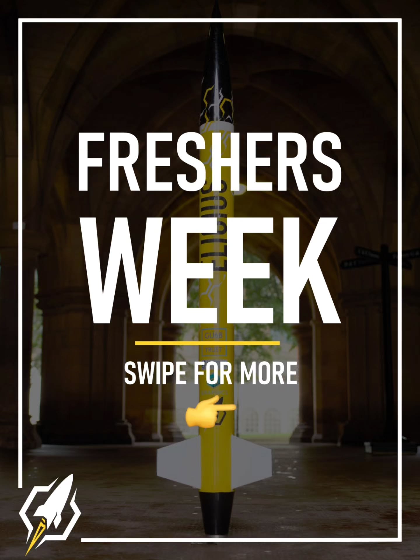 It's Freshers Week at @uofglasgow!
We'll be in the cloisters on Tuesday (tomorrow) and Wednesday from 10am to 5pm - come see us to learn what it's like to be part of GUR! 🚀
We're also hosting a talk on Thursday, but spots are limited; come see us for more details and to sign up!
#ThinkBigGoBeyond #STEM #rocketry #freshers