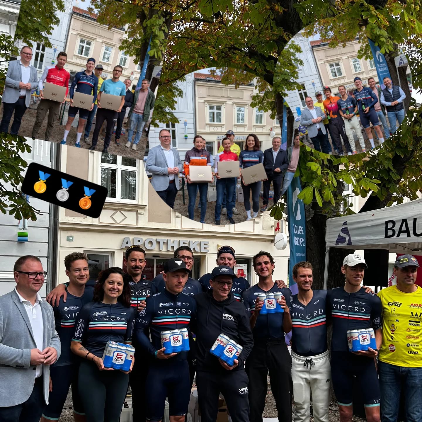 T/B to a week-end full of races. The largest group of us started at the Sturmkriterium and managed to get podium spots in all colours including and overall win by @ulreichjakob. Thanks @wagramcyclingteam for the nice race again!
.
.
.
#cyclinglife #teamride #raceday #lifebehindbars #nevernotriding