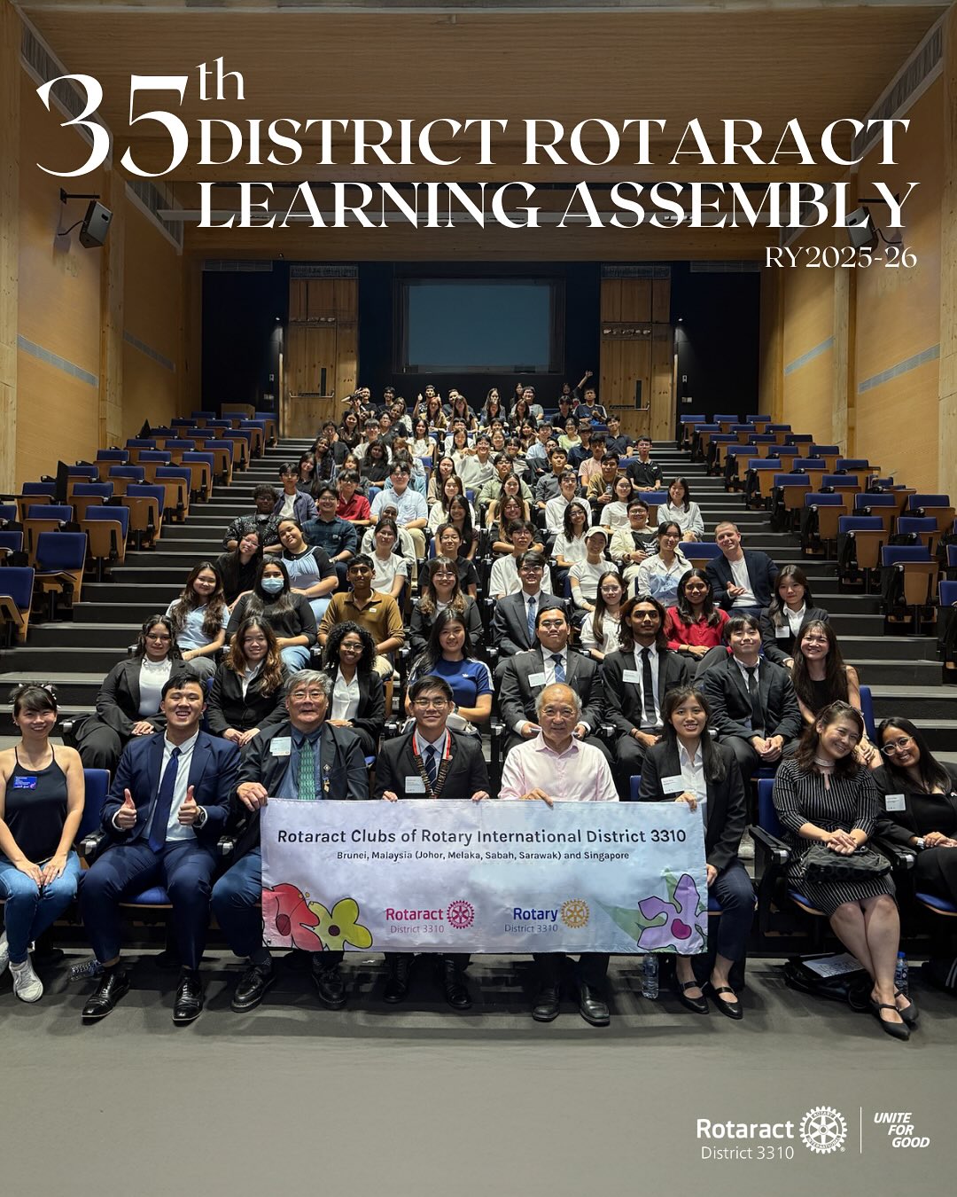 On 16 August 2025, we held our 35th District Rotaract Learning Assembly (DRA) — more than just an installation ceremony, it was a day to kick off the year with energy ⚡, learning 📚, and new connections 🤝.
We proudly welcomed the 35th District Rotaract Committee RY2025-26, the team entrusted to guide and unite Rotaractors across our district 🌟.
The assembly was made even more inspiring with Sean Tan, a young entrepreneur who shared his startup journey 🚀 and inspired us to dream bigger. Adding to the excitement, Jasmin and Potchi gave us a sneak peek of APRRC 2026 in Chiang Mai 🇹🇭, where Rotaractors from across the Asia-Pacific region will gather to connect, collaborate, and celebrate.
We engaged in insightful seminars, diving deep into the avenues of service 🛠️, exchanging best practices, and exploring opportunities for collaboration. The day ended on a high note with fun games 🎲 and celebrations 🎉 — congratulations to all the winners!
At its core, DRA reminded us that while knowledge empowers us, it’s through connections, collaboration, and service that we truly grow and make an impact 🌱. This year, let’s continue Becoming More through Service, forging stronger partnerships and creating meaningful moments where we can Unite for Good 💛.
#Rotaract #RotaryInternational #RACD3310 #UniteforGood #BecomingMoreThroughService